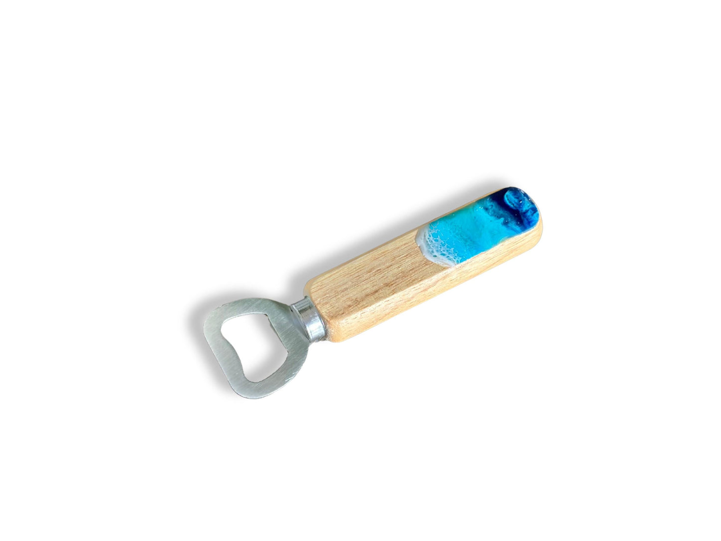 Wooden Resin Ocean Waves Bottle Opener - Beach Wedding Favor