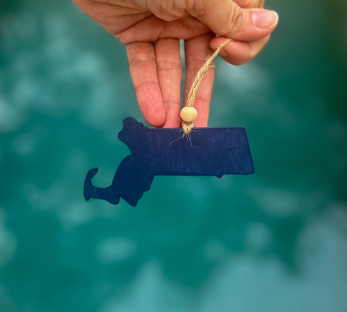 Ocean Resin Ornament - Massachusetts