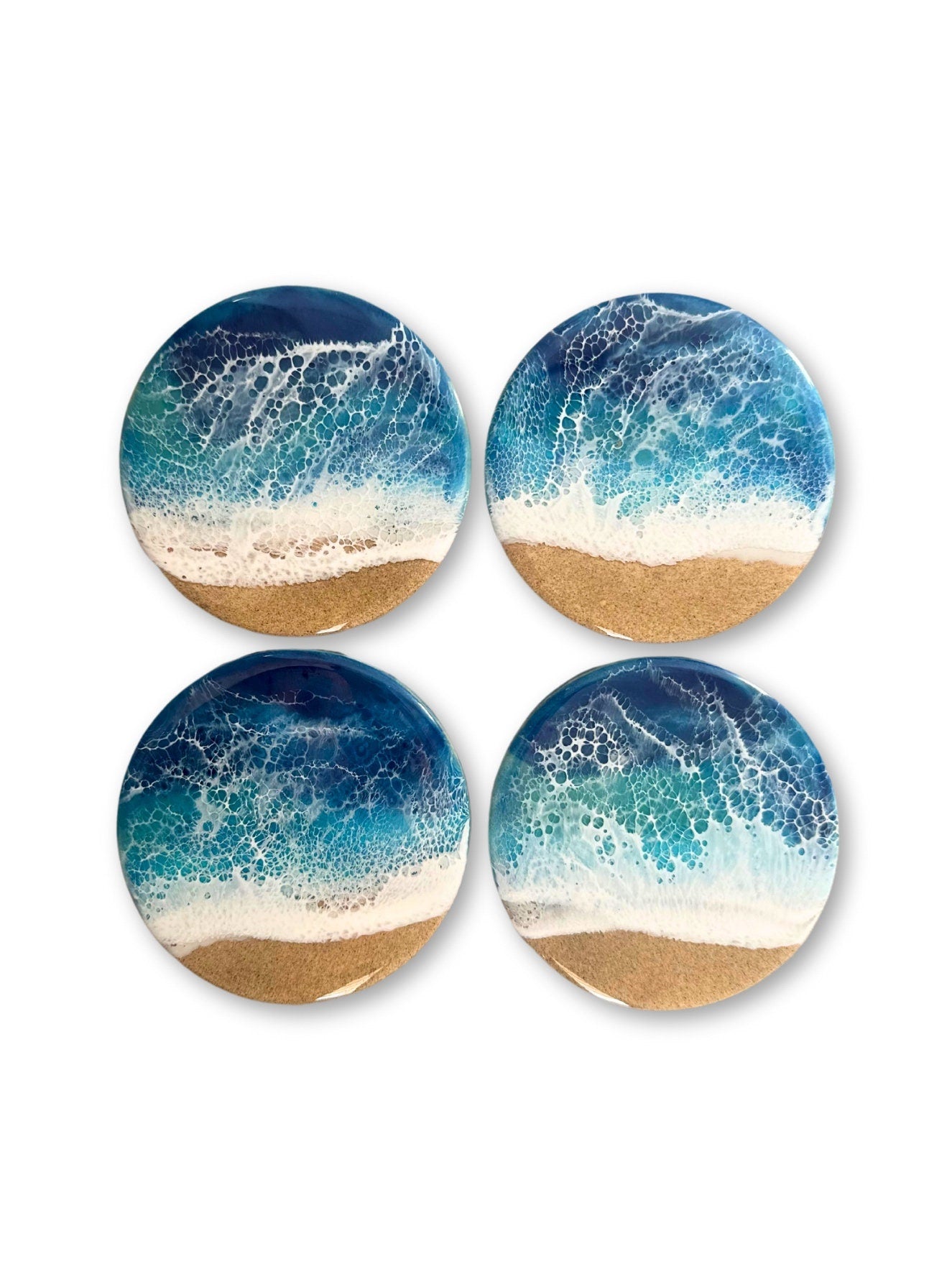 Resin Waves - Ocean Sand Coasters