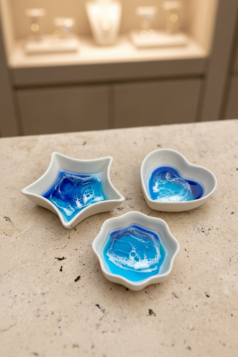 Star Ring Dish with Resin Waves