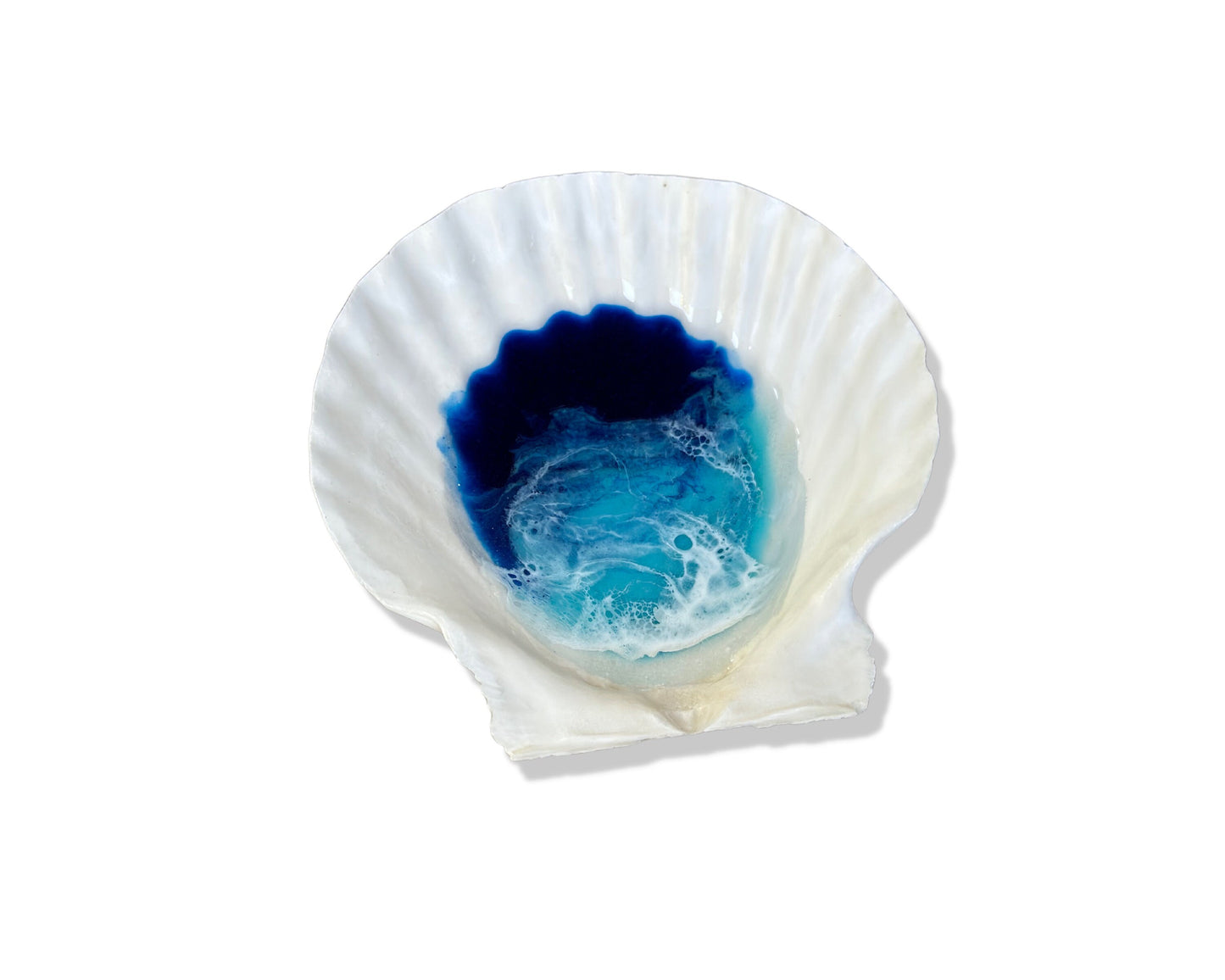 Resin Shell Trinket Dish - Scallop Shell Ring Dish