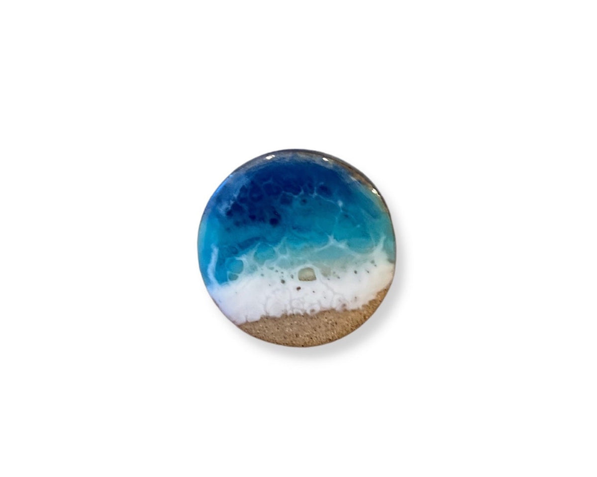 Ocean Resin Magnets | Set of 3 Handcrafted Fridge Magnets & Beach Wedding Favors
