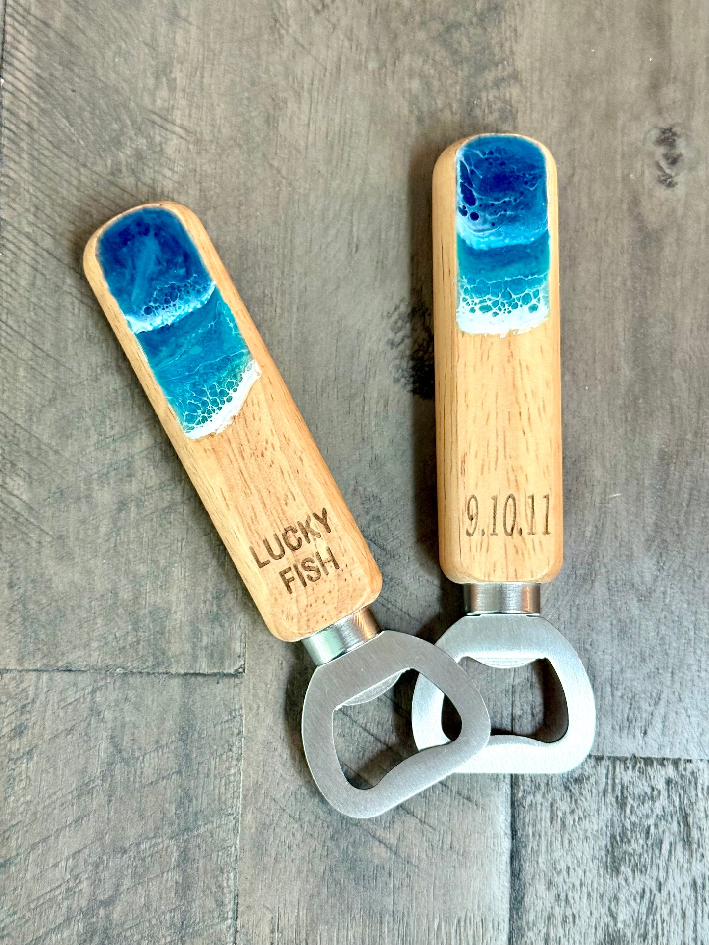 Ocean Wave Wooden Bottle Opener | Beach Wedding Gift