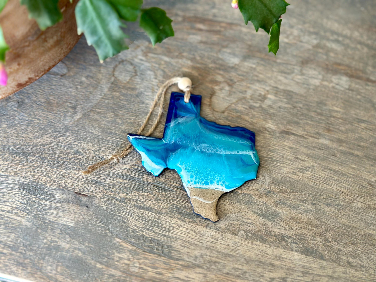 Ocean Resin Ornament - Texas