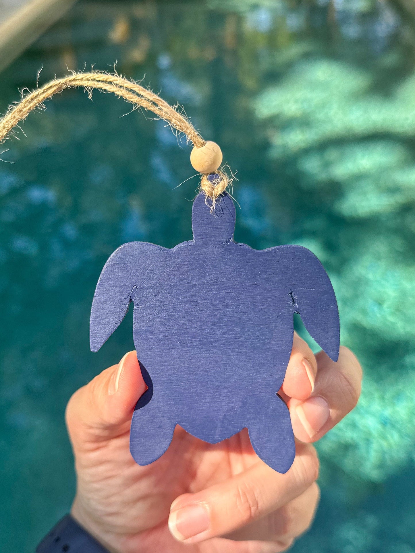 Ocean Resin Turtle Ornament: Beach Decor, Sea Turtle Gift