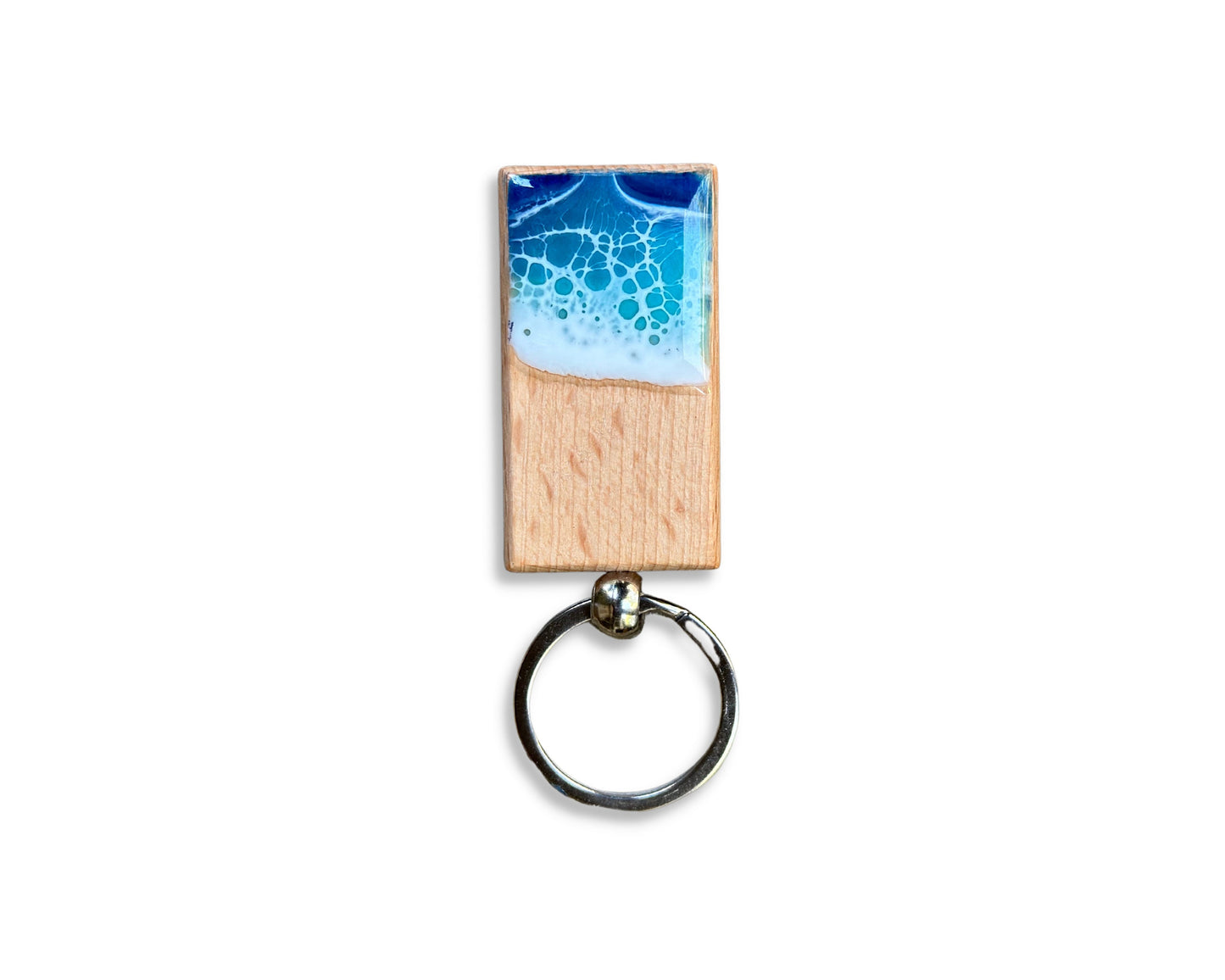 Resin Keychain - Epoxy Resin Ocean Waves Key Holder