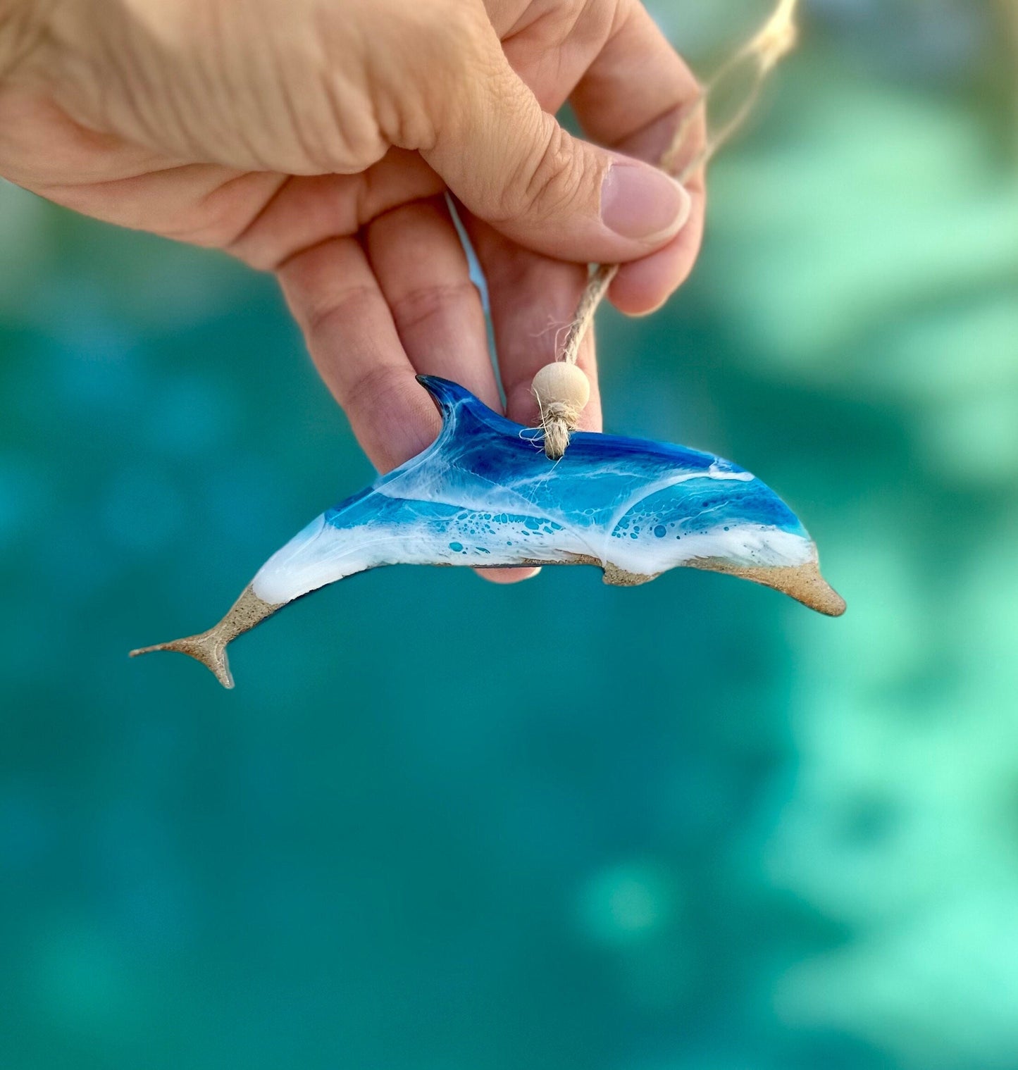 Ocean Resin Ornament - Dolphin