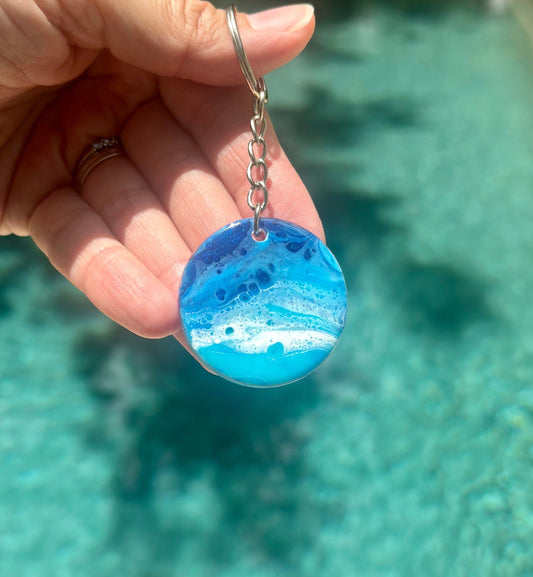 Resin Ocean Wave Acrylic Keychain