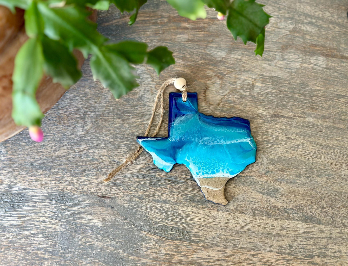 Ocean Resin Ornament - Texas
