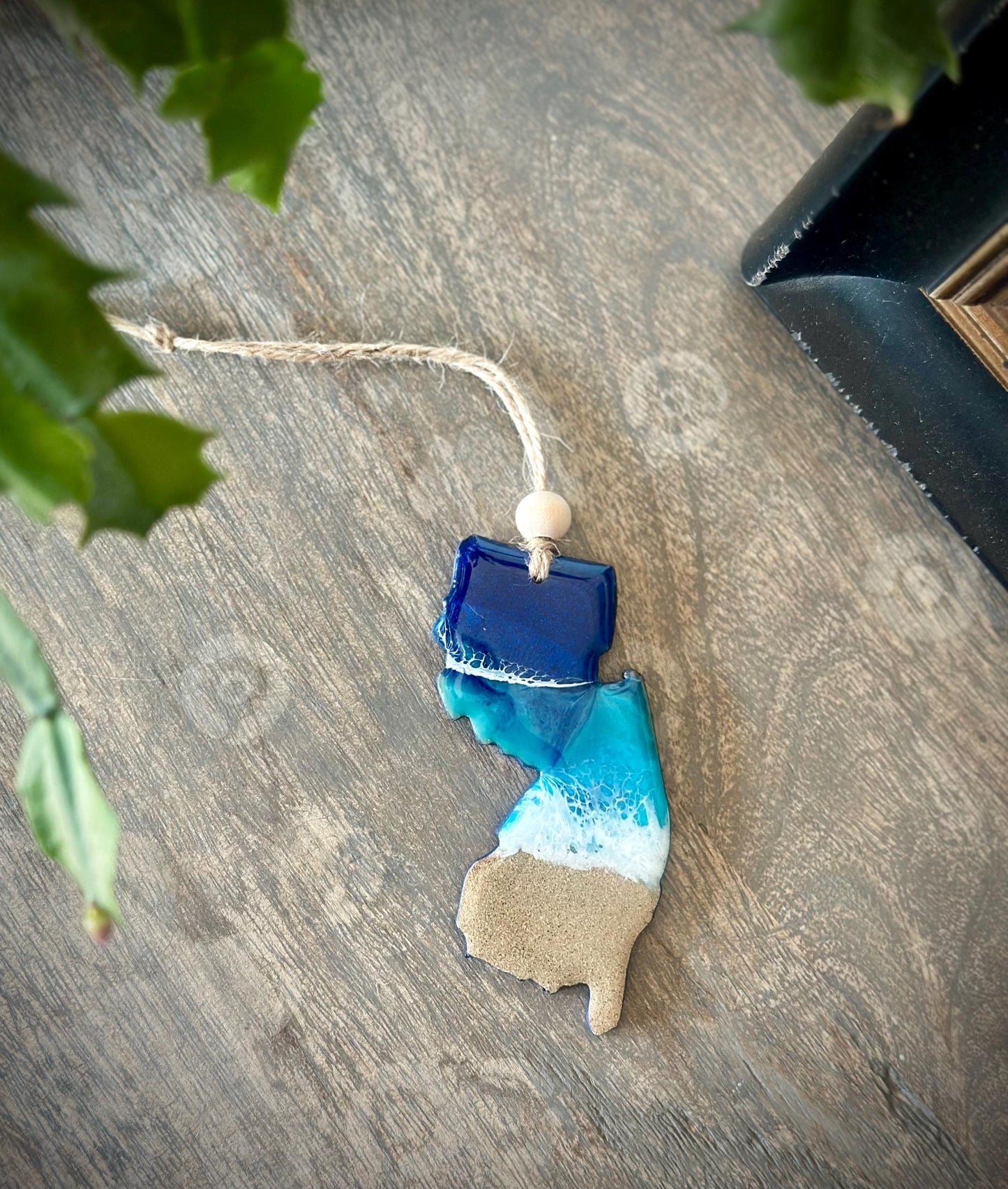 Ocean Resin Ornament - New Jersey