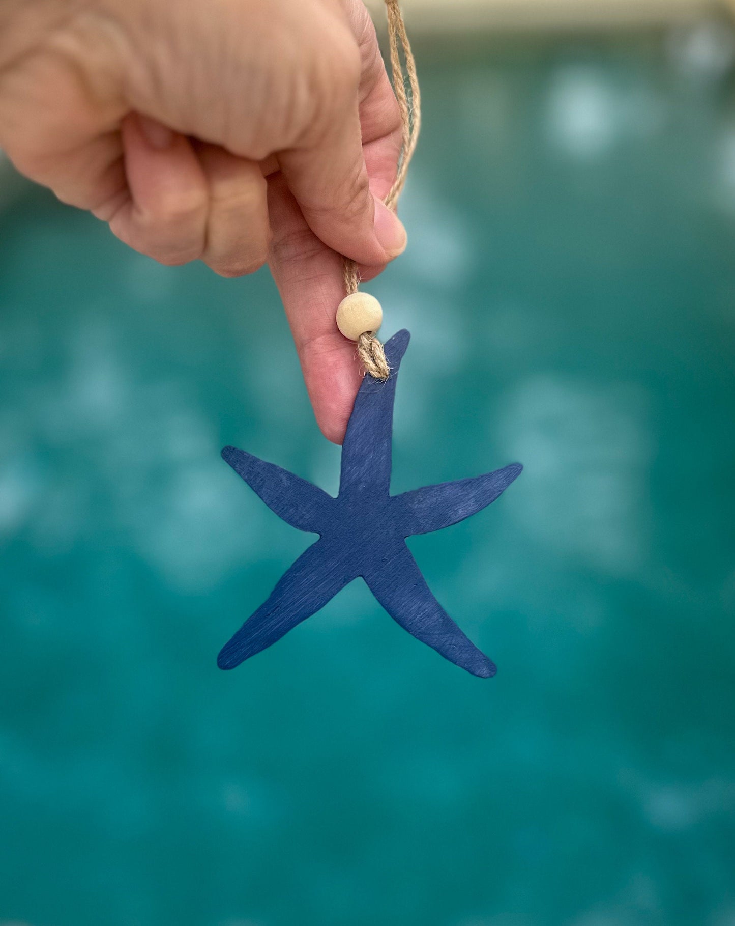 Ocean Resin Waves Ornament - Starfish