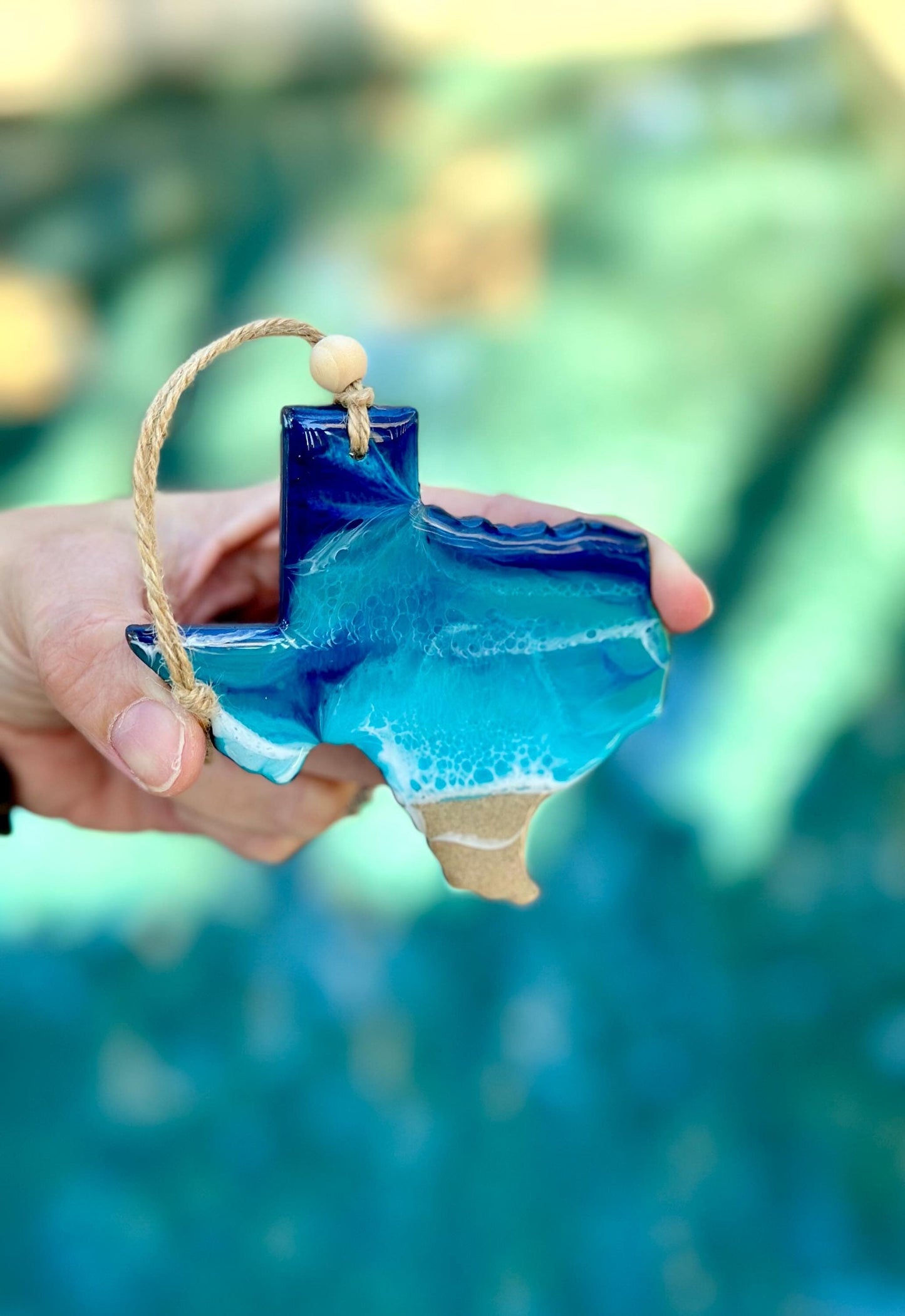 Ocean Resin Ornament - Texas