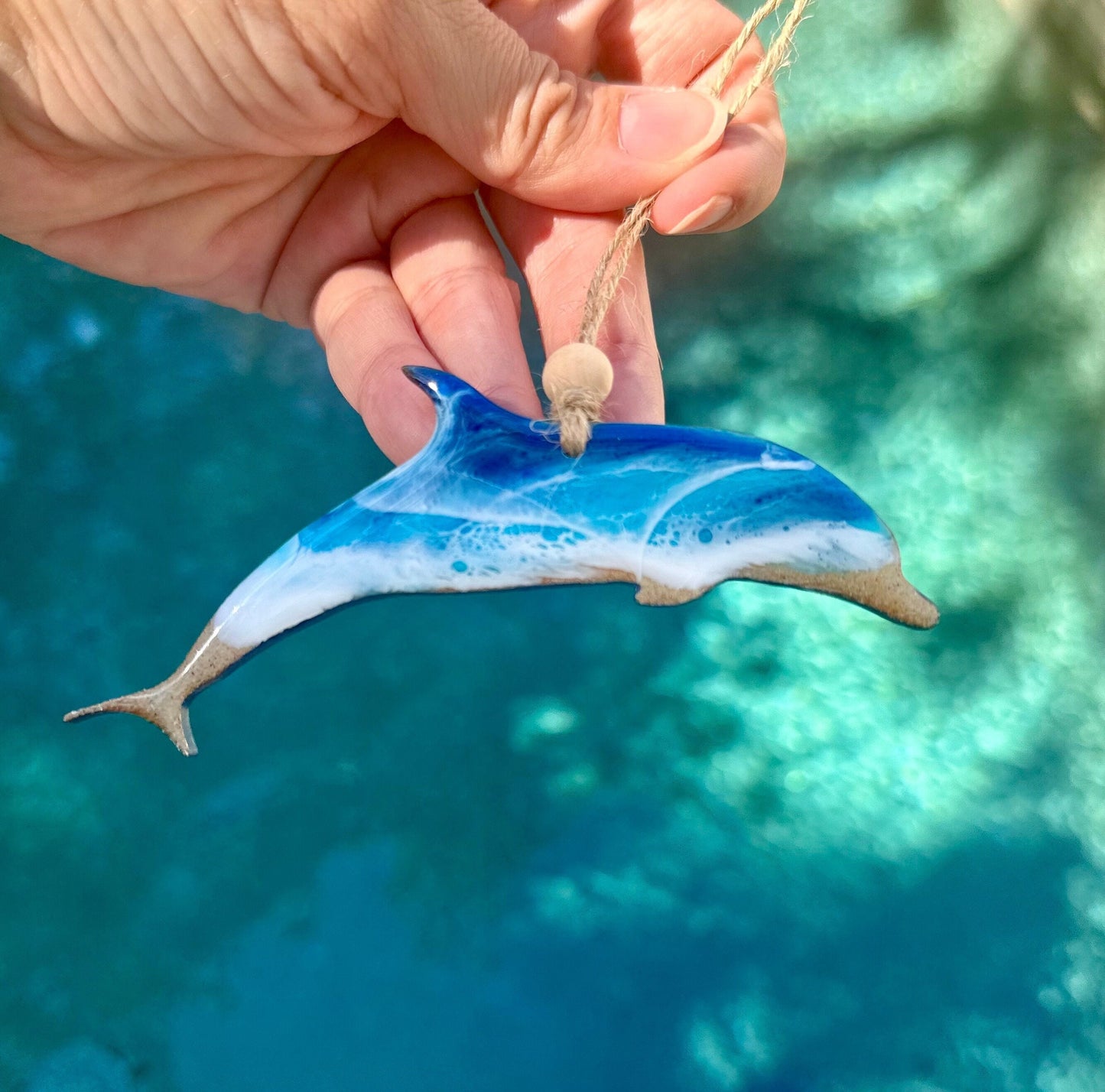 Ocean Resin Ornament - Dolphin