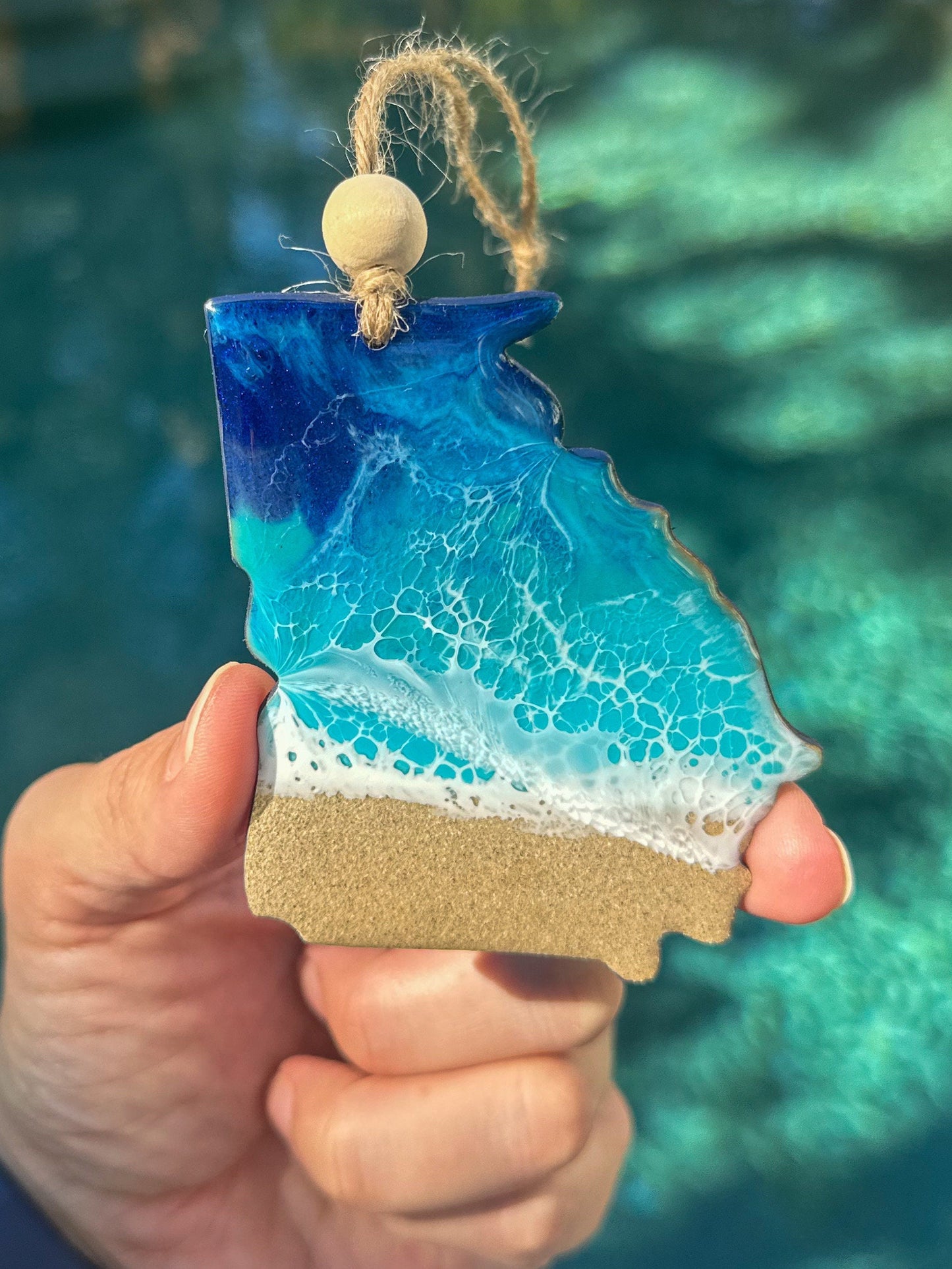 Ocean Resin Ornament -  Georgia