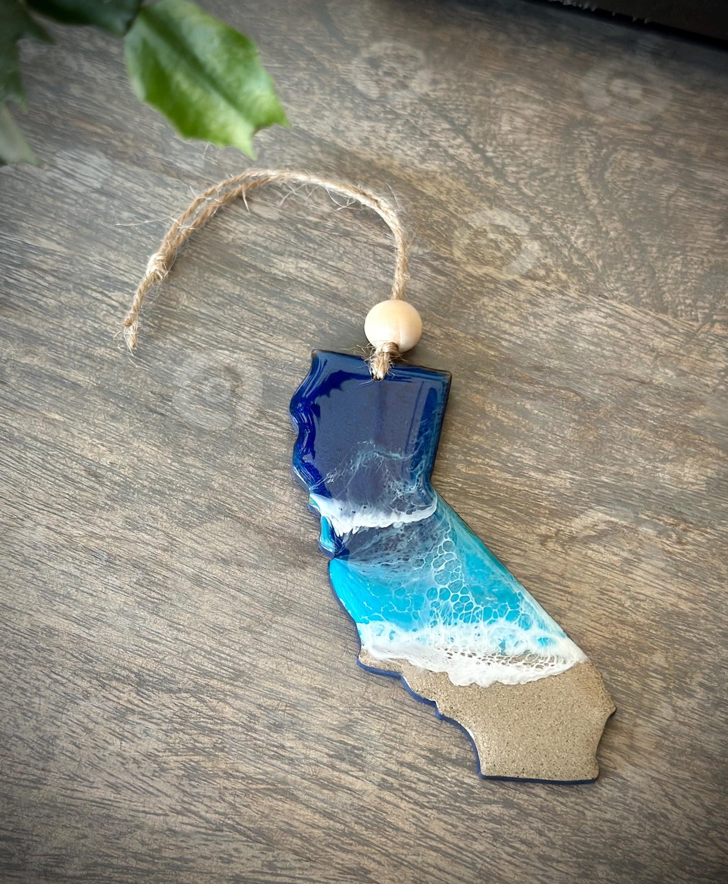 Ocean Resin Ornament - California