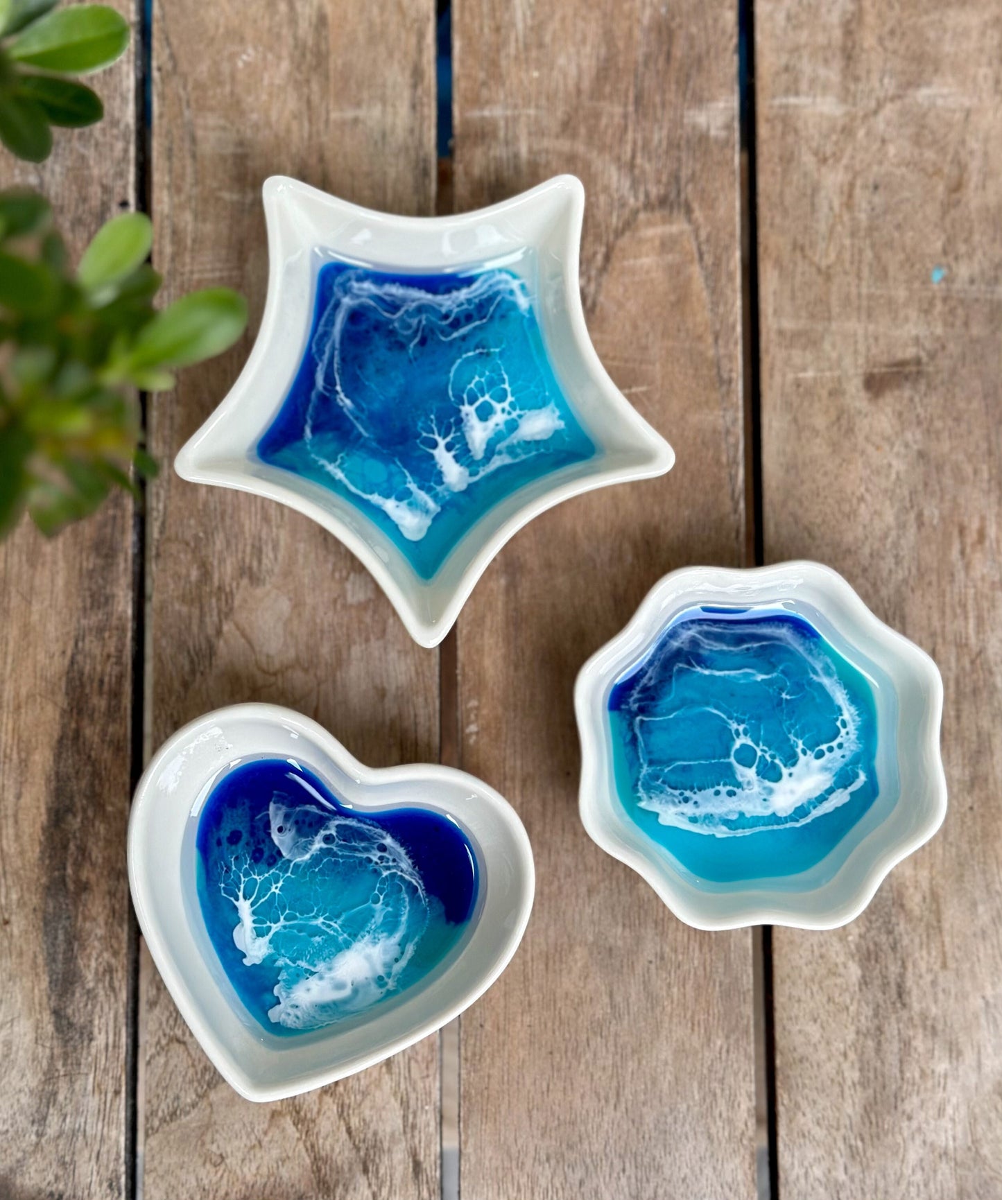 Star Ring Dish with Resin Waves
