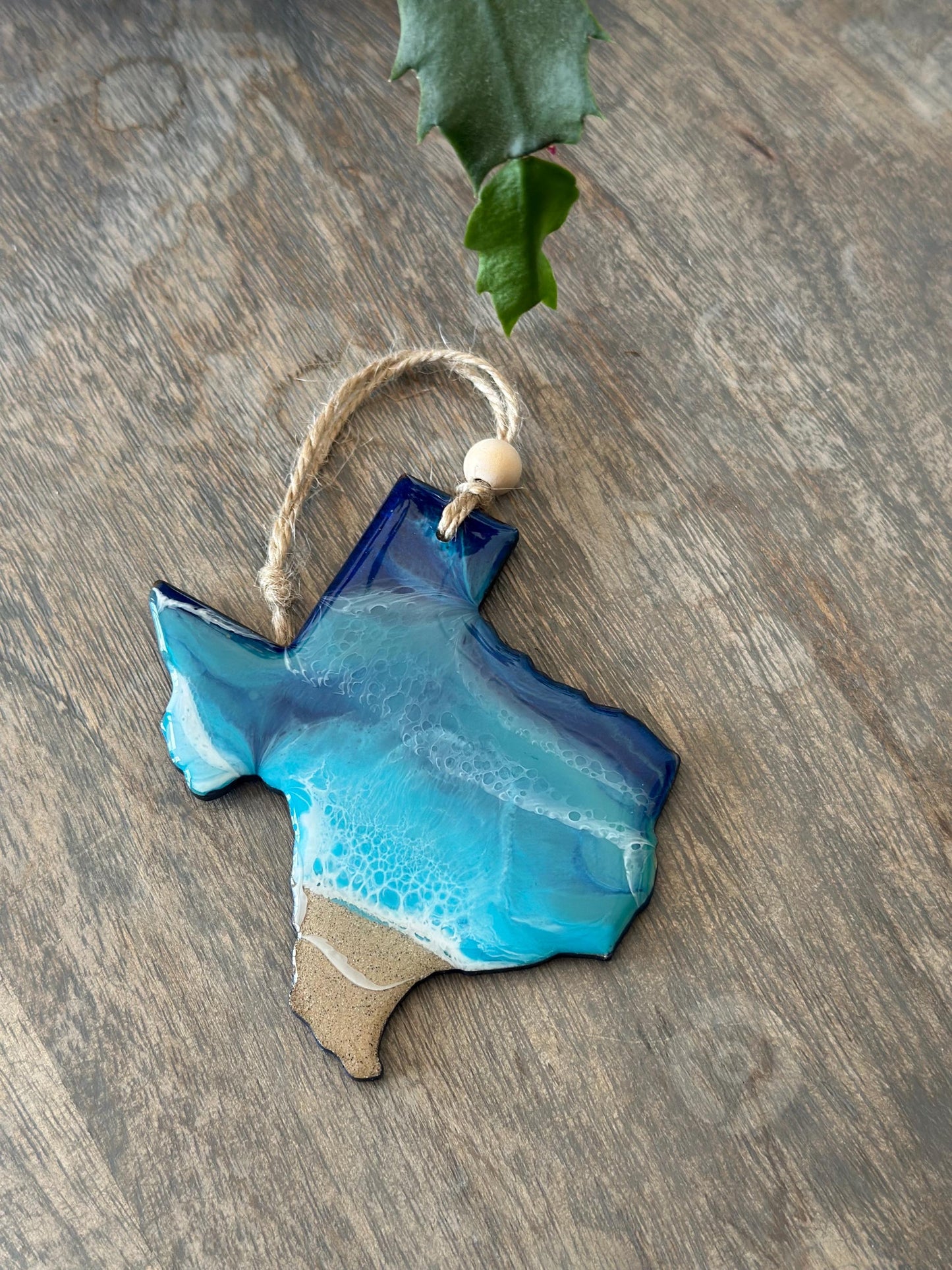 Ocean Resin Ornament - Texas