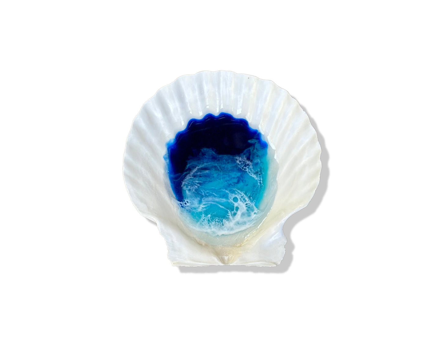 Resin Shell Trinket Dish - Scallop Shell Ring Dish