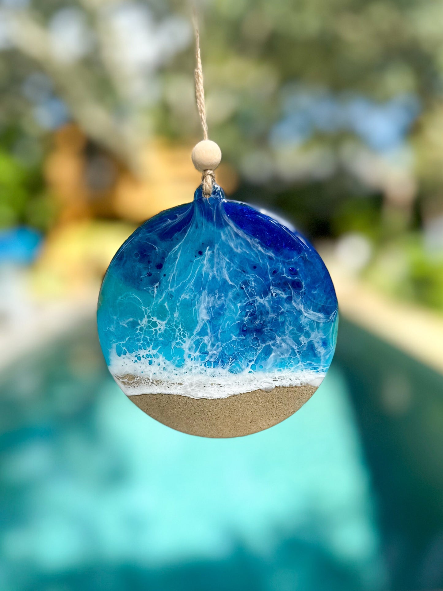 Ocean Waves Resin Ornament  - Epoxy Resin Waves Christmas Tree Decor - Beach Themed Decor - Beach Wedding Favor for guests
