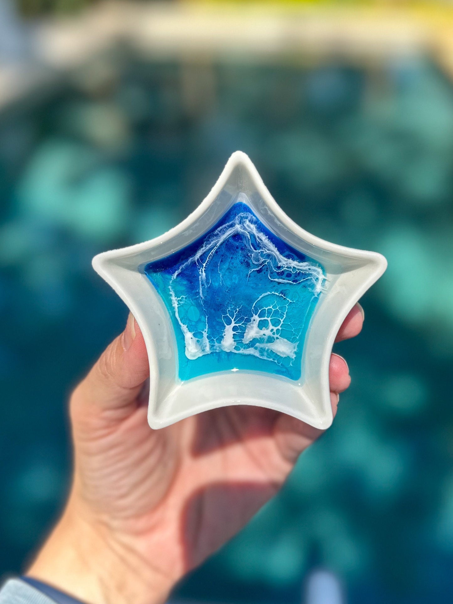 Star Ring Dish with Resin Waves