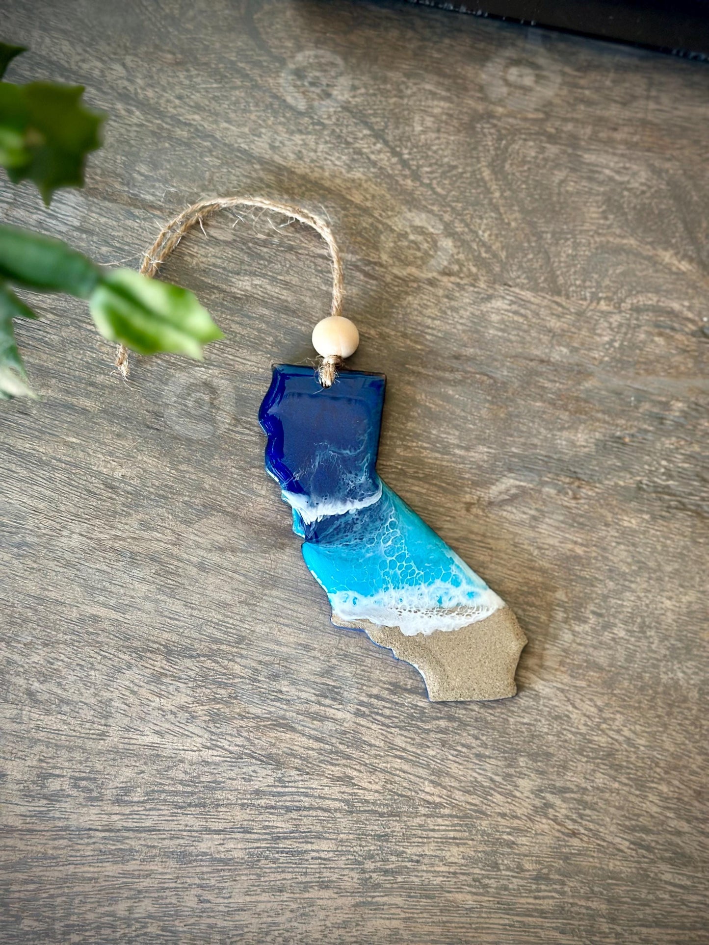 Ocean Resin Ornament - California