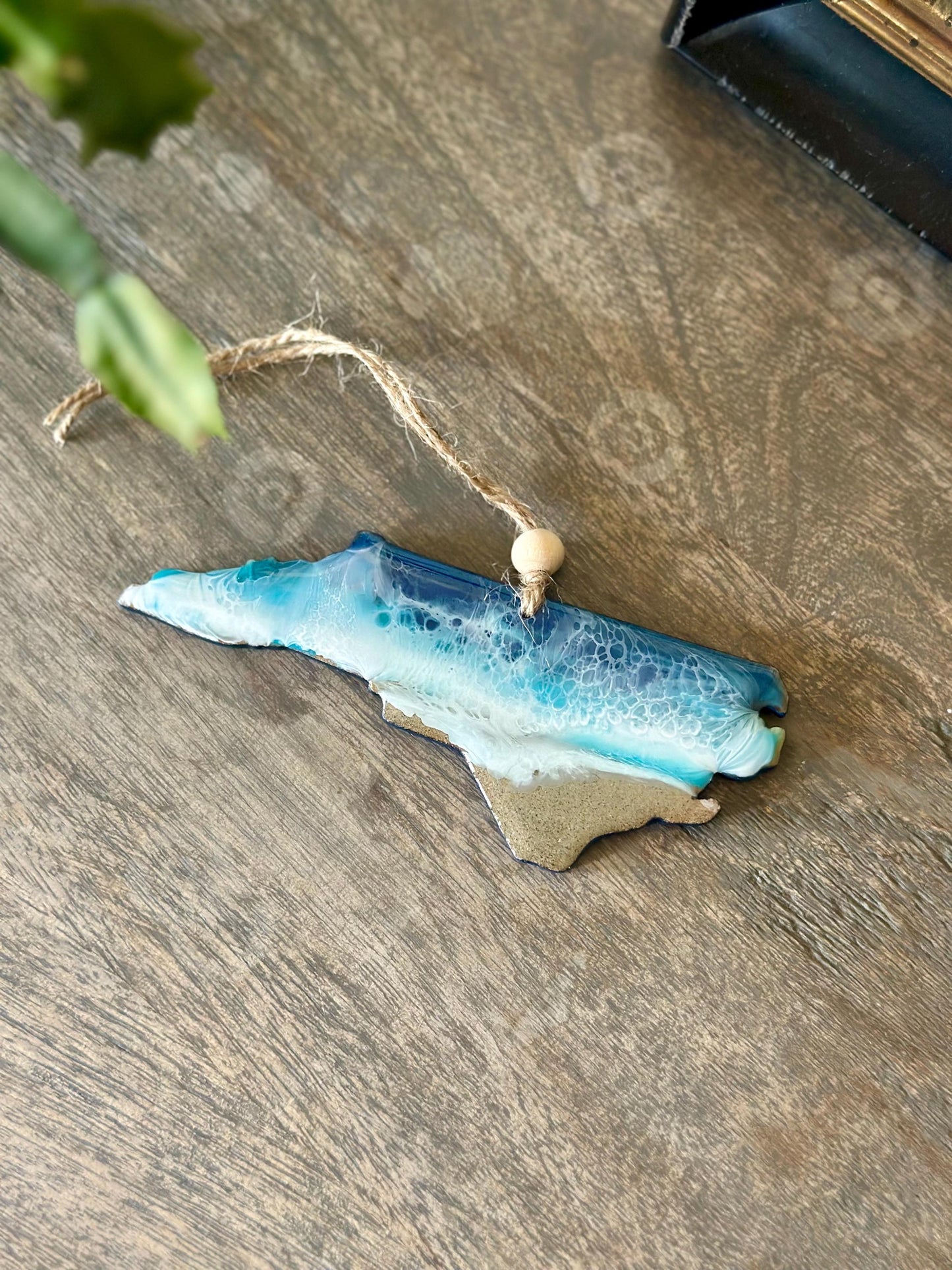 Ocean Resin Ornament - North Carolina