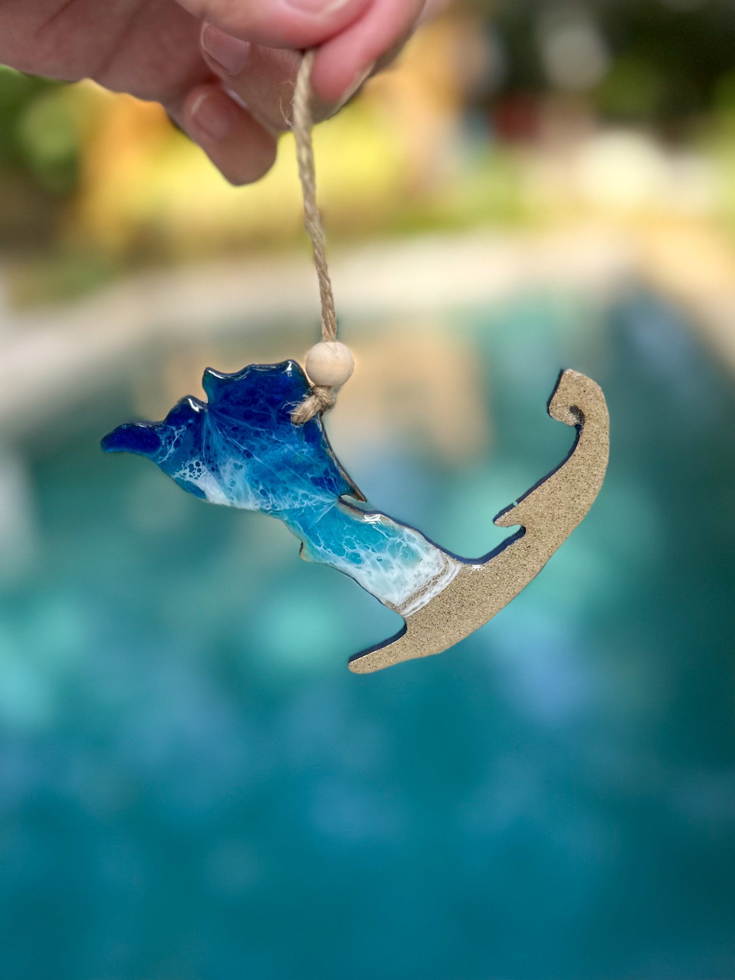 Cape Cod Ocean Resin Ornament