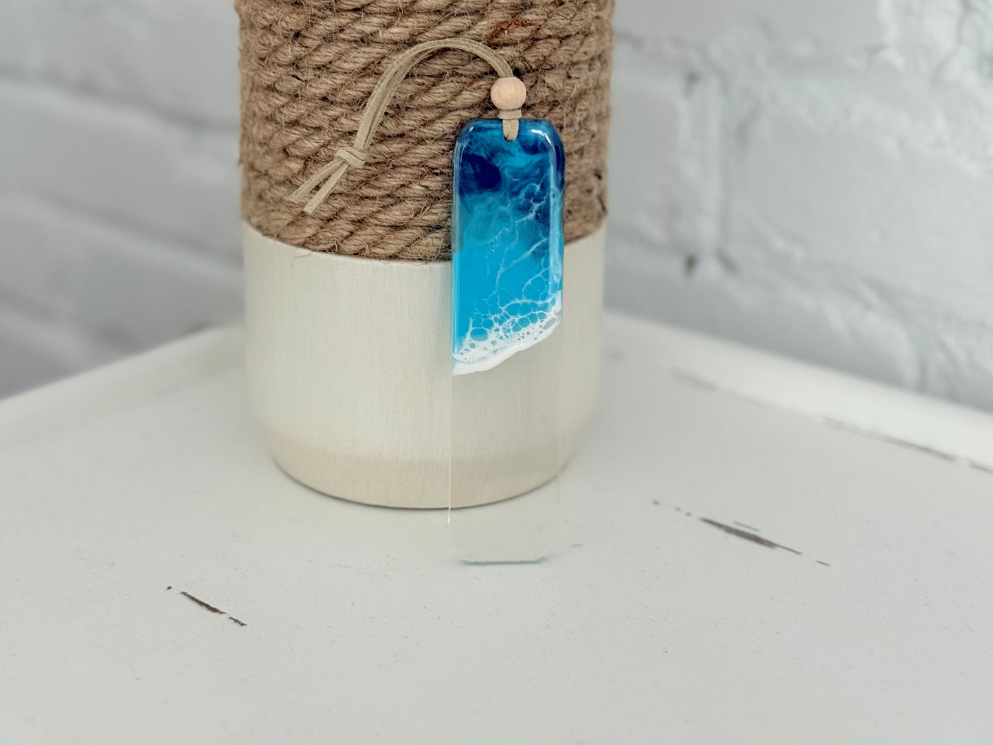 Resin Ocean Wave Bookmark: Handmade Acrylic Coastal Reader Gift