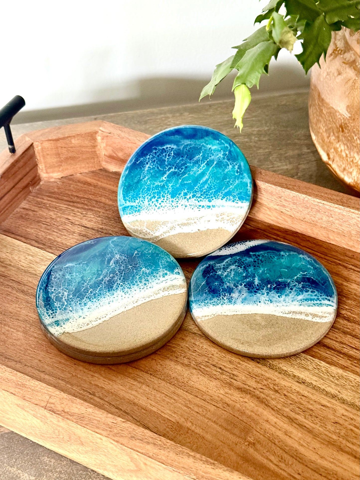 Resin Waves - Ocean Sand Coasters
