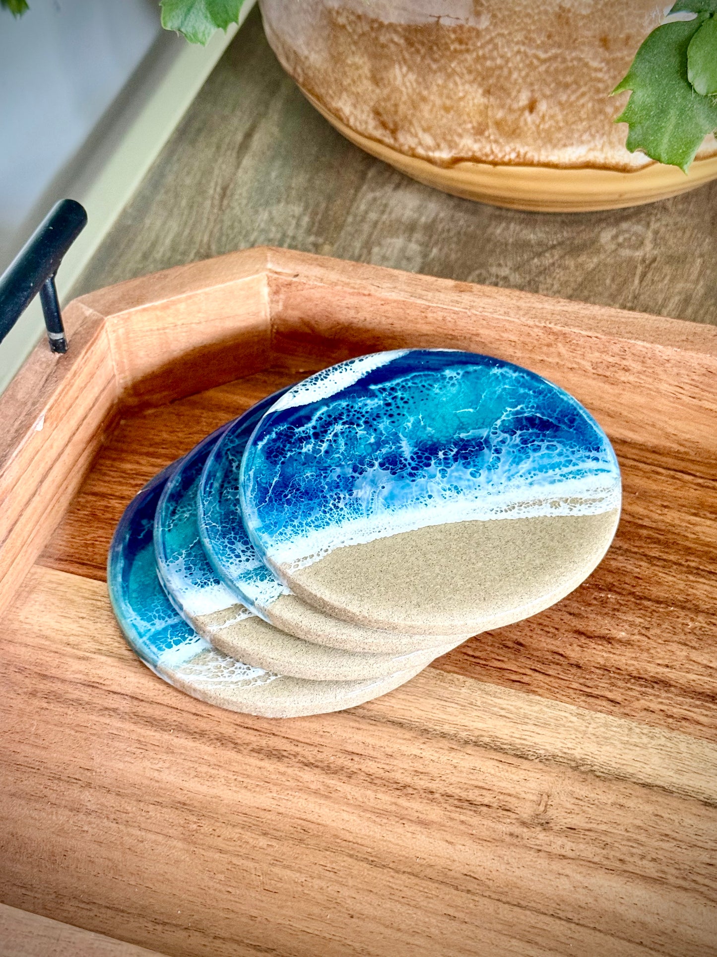 Resin Waves - Ocean Sand Coasters