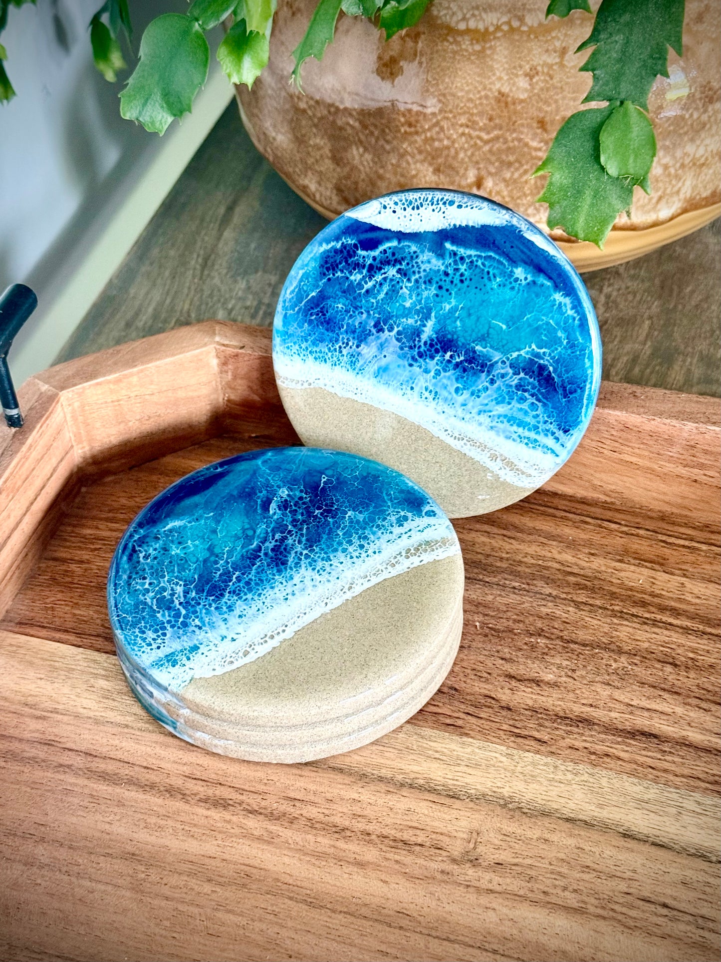 Resin Waves - Ocean Sand Coasters