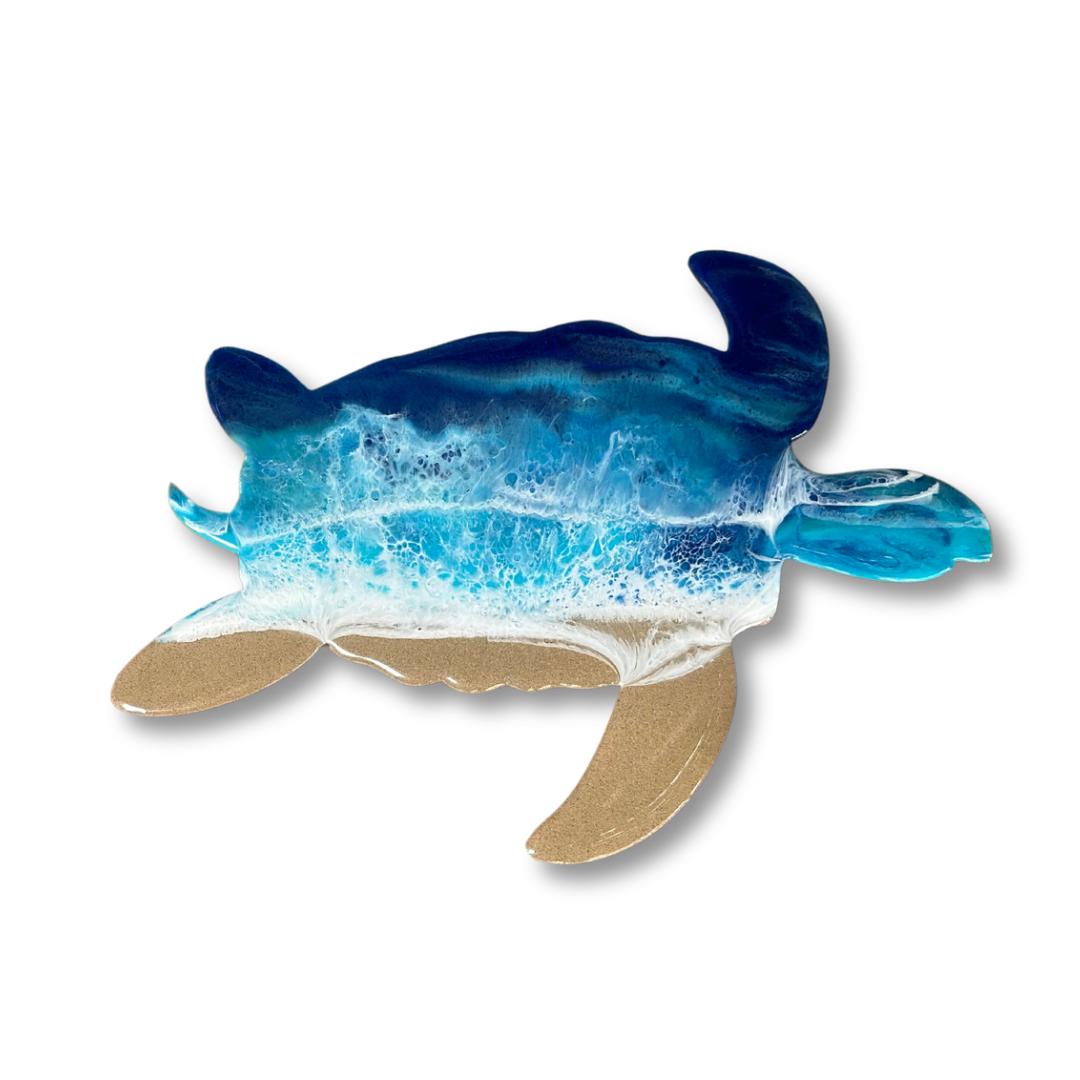 Resin Ocean Wave Turtle Wall Decor