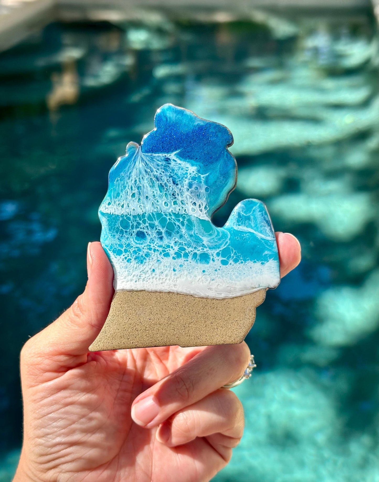 Michigan Ocean Resin Magnet