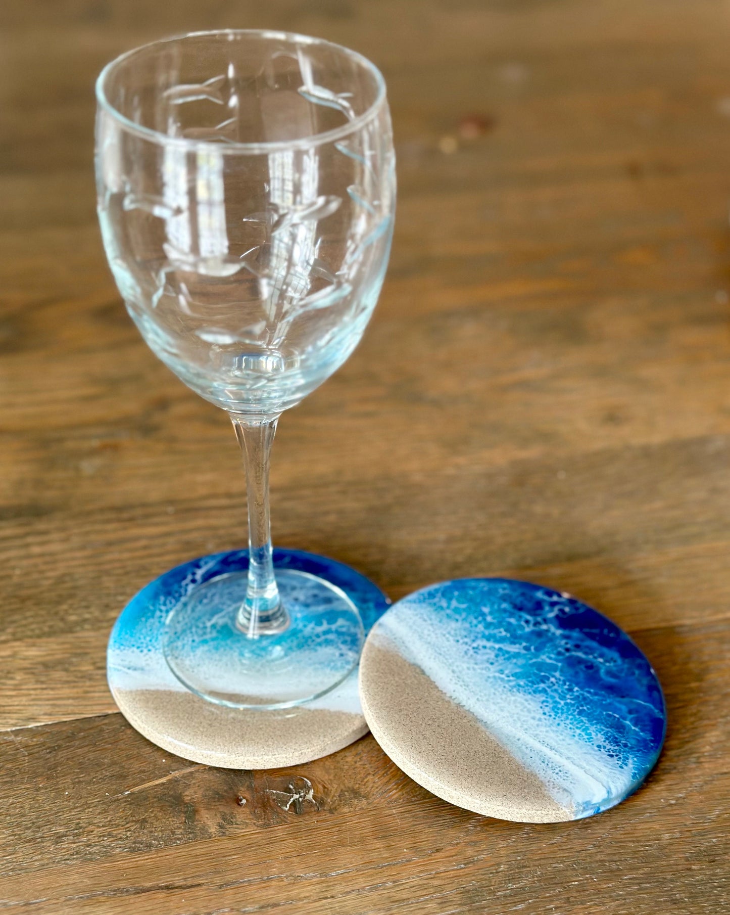 Resin Waves - Ocean Sand Coasters