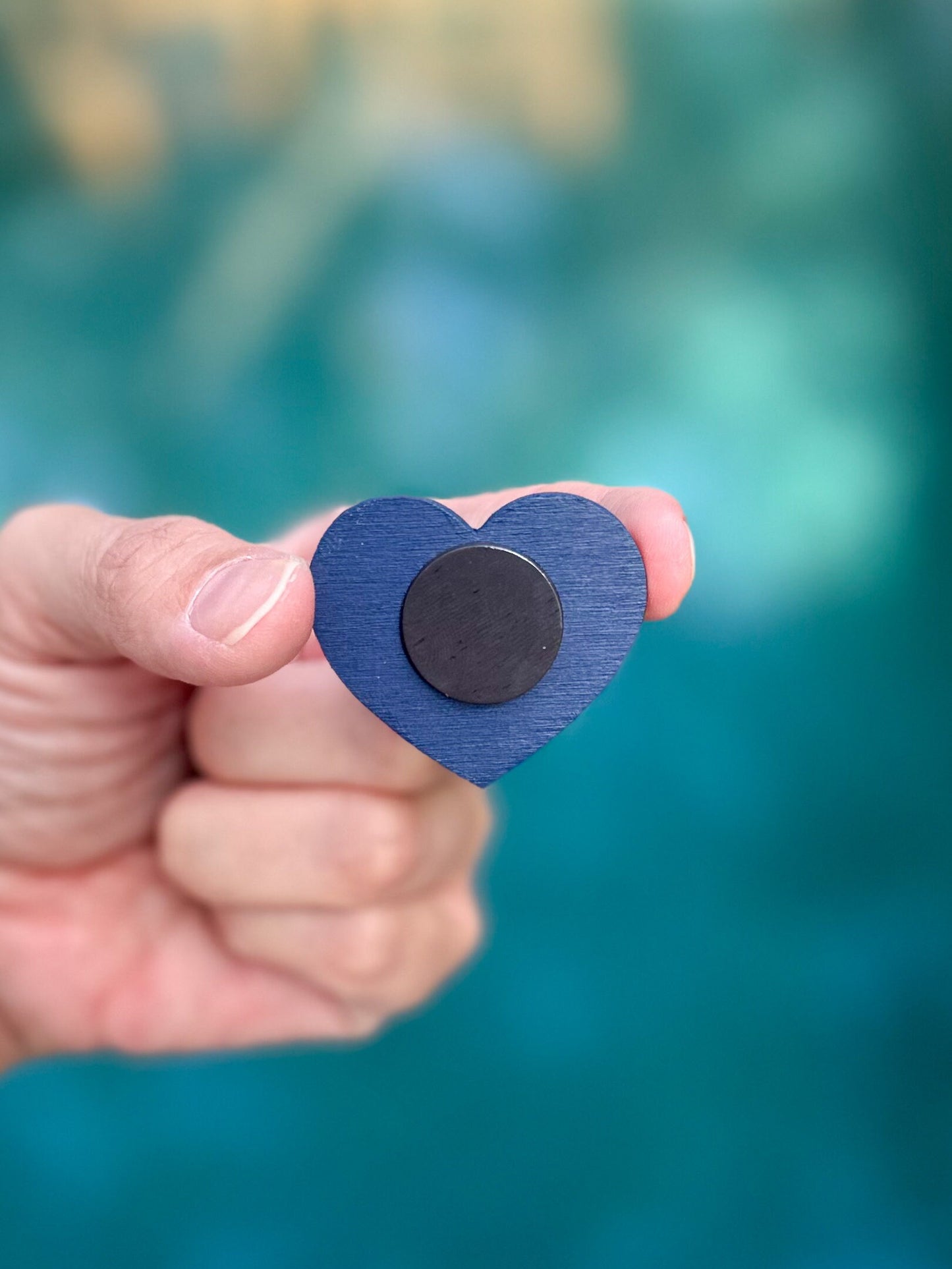 Set of 3 fridge heart magnets - Beach Wedding Favor