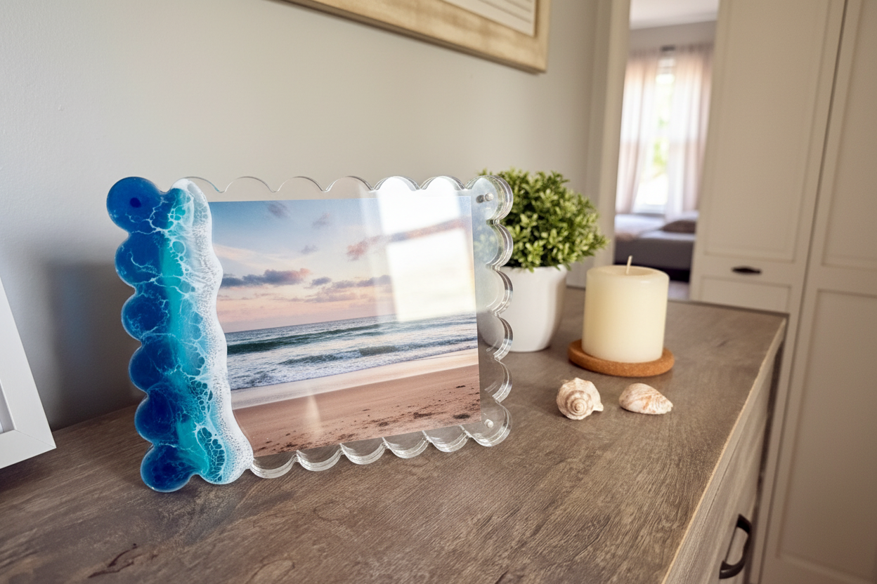 Acrylic Scallop Frame – Lifestyle Shot