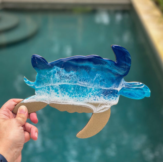 Resin Ocean Wave Turtle Wall Decor