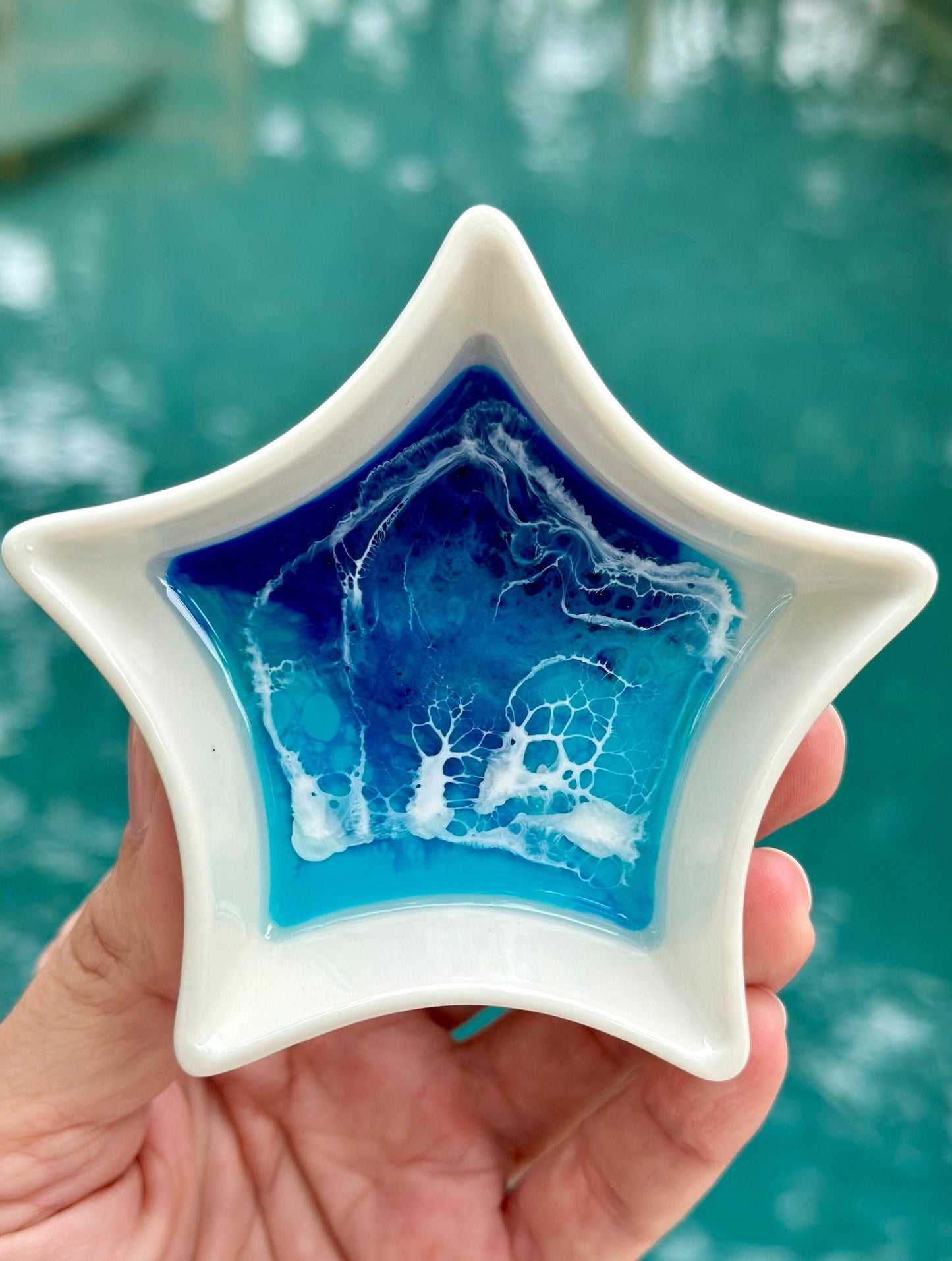 Star Ring Dish with Resin Waves