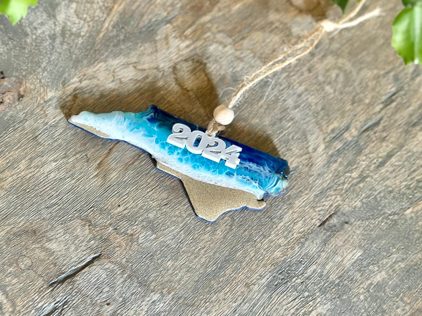 Ocean Resin Ornament - North Carolina