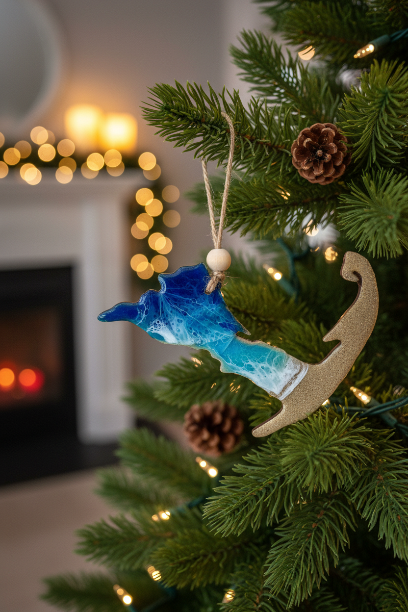 Cape Cod Ornament on Christmas Tree