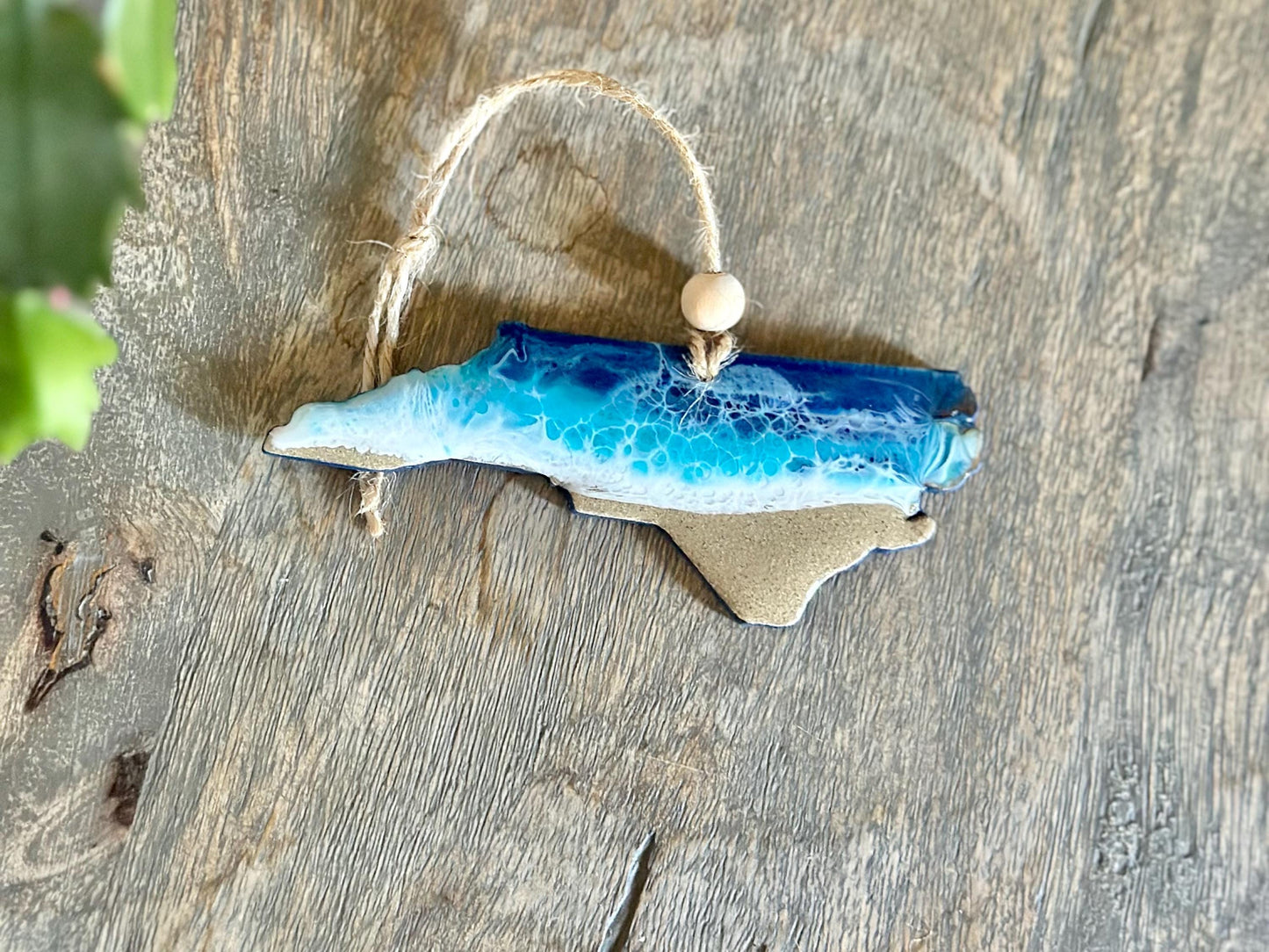 Ocean Resin Ornament - North Carolina