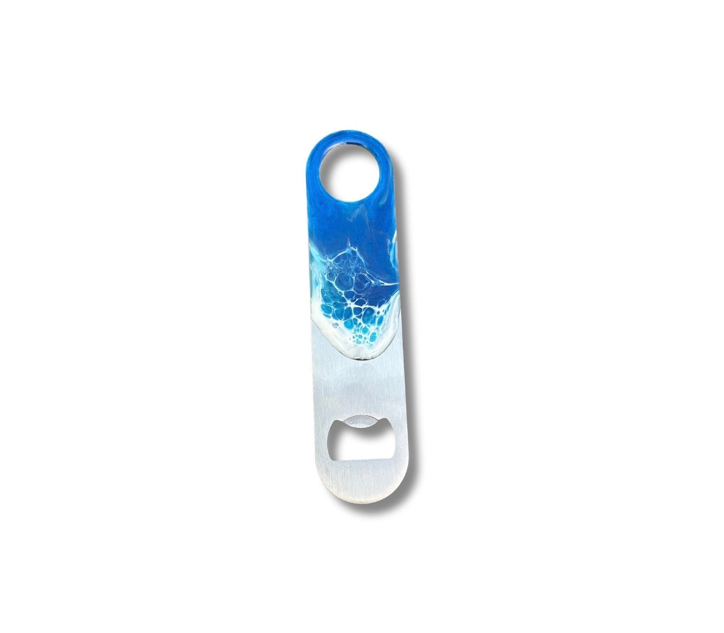 Stainless Steel Resin Ocean Waves Bottle Opener - Beach Wedding Favor