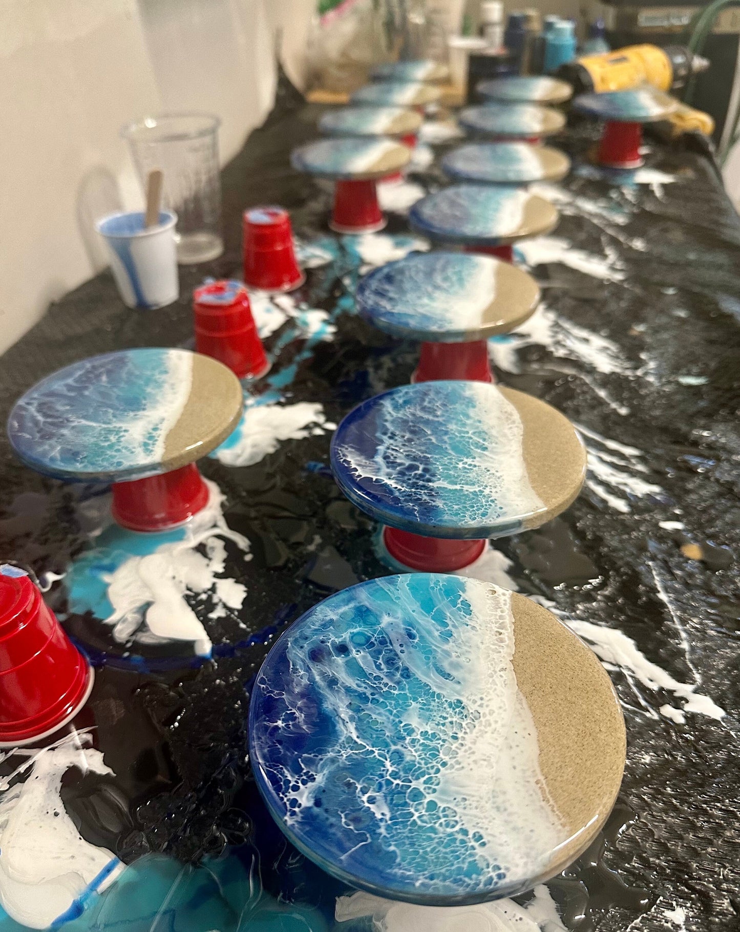 Resin Waves - Ocean Sand Coasters