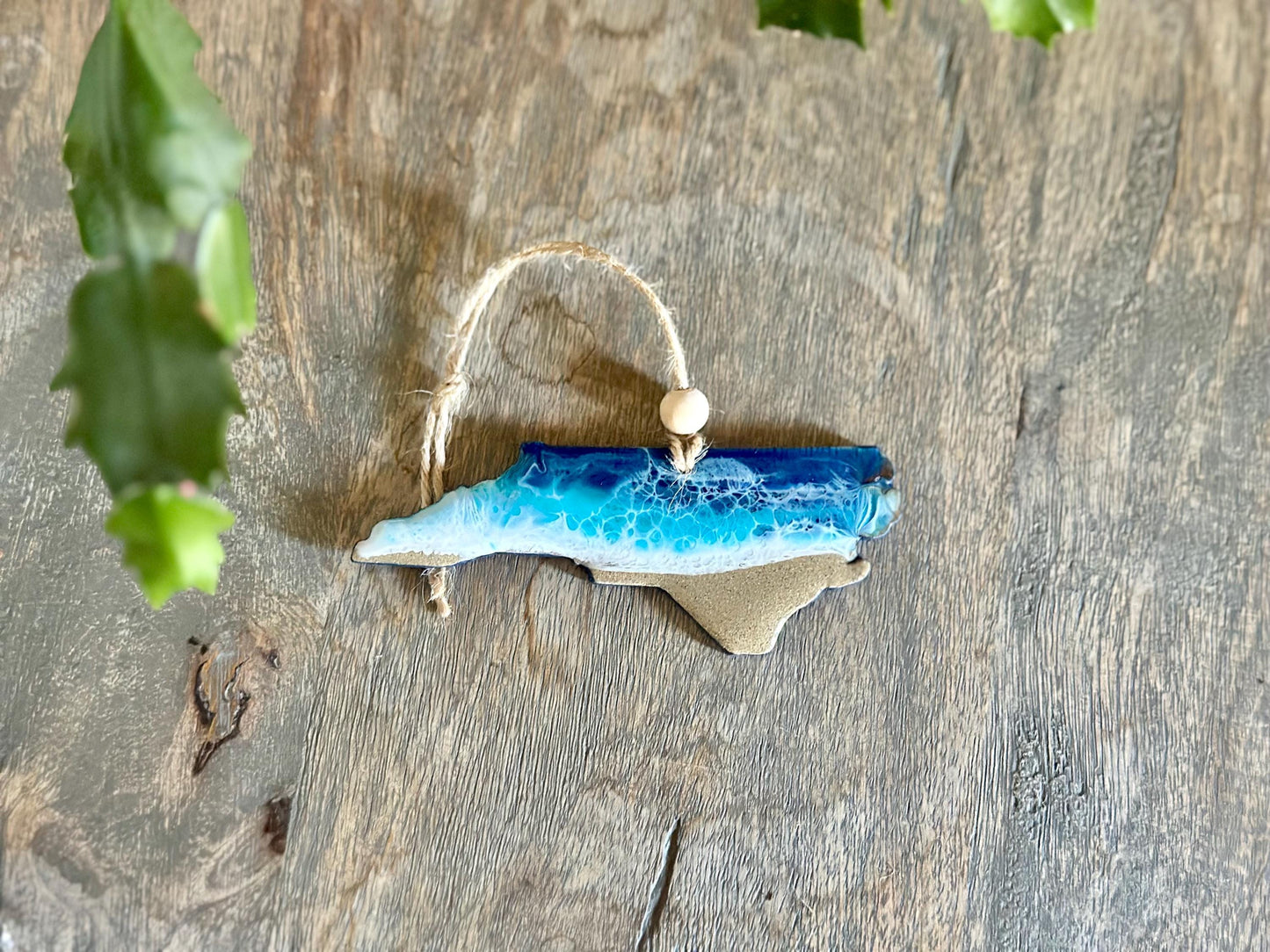 Ocean Resin Ornament - North Carolina
