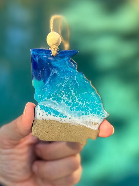Ocean Resin Ornament -  Georgia