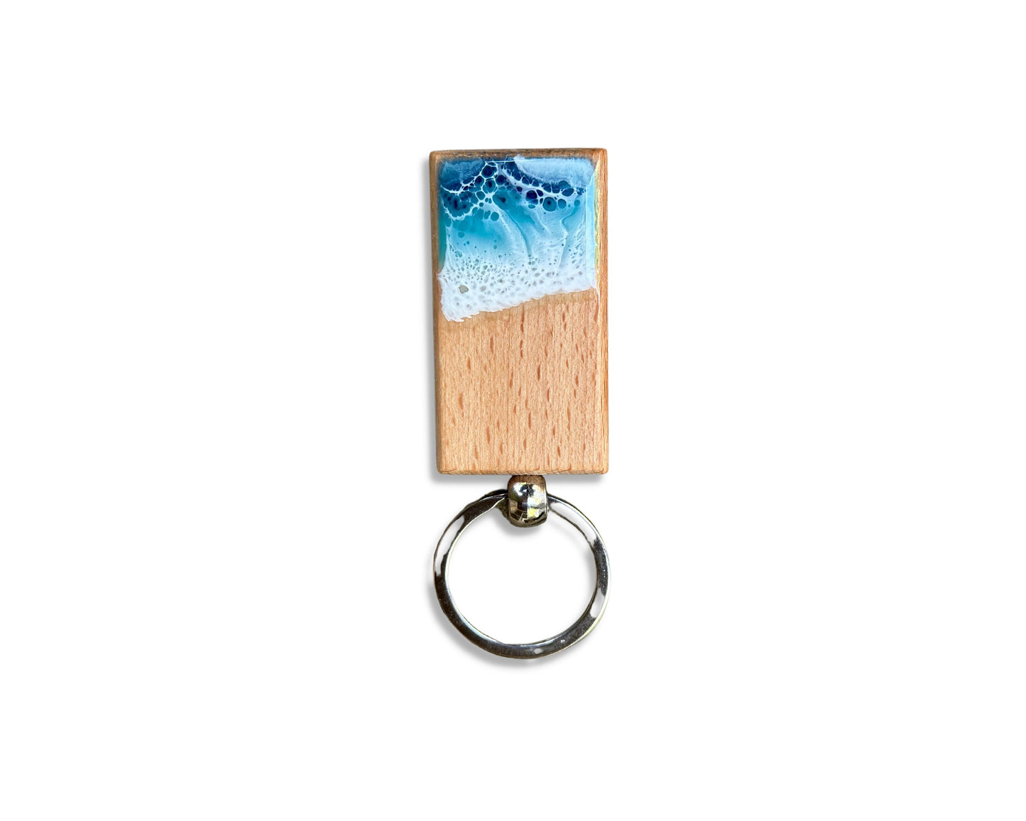 Resin Keychain - Epoxy Resin Ocean Waves Key Holder