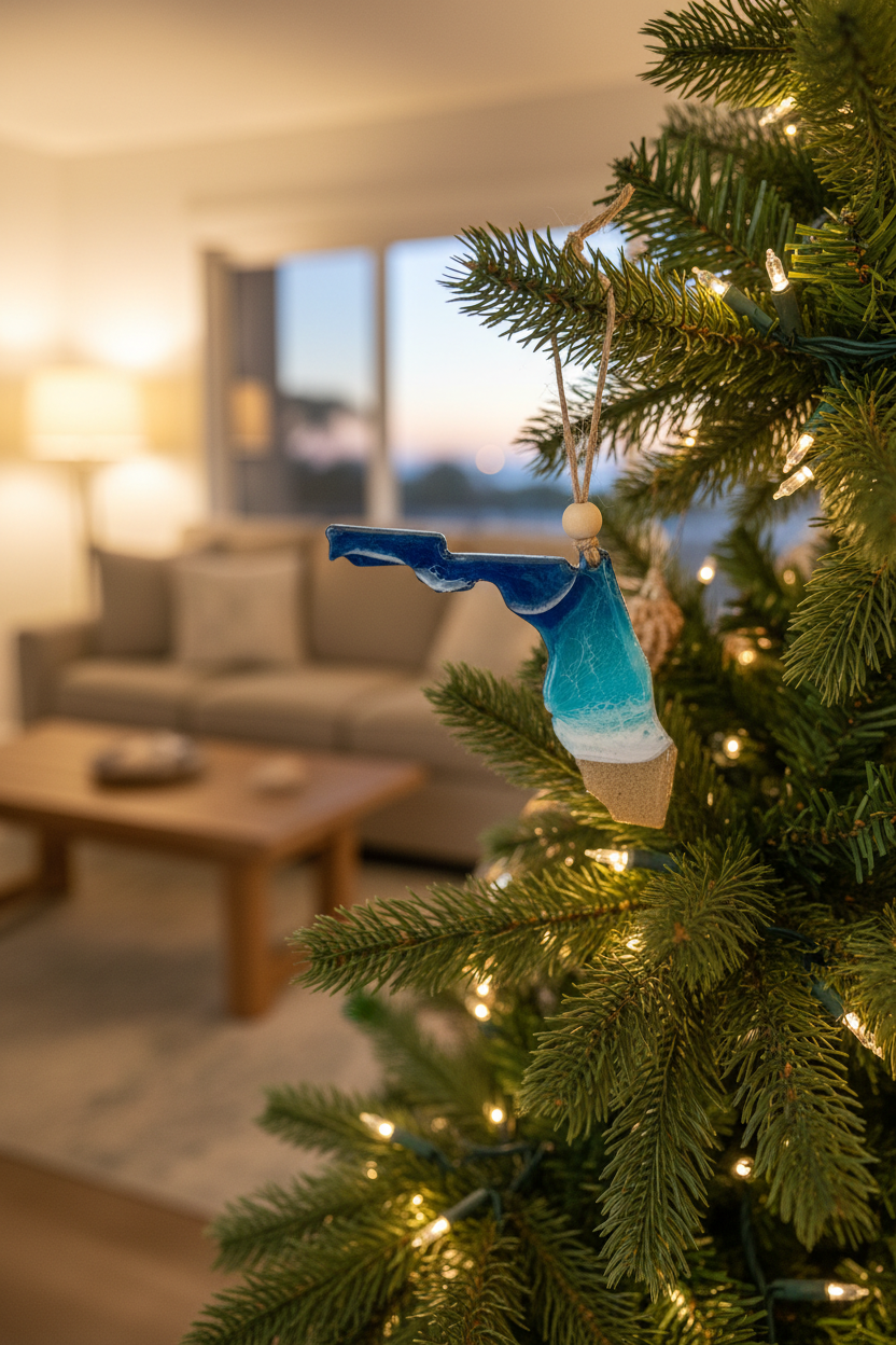 Florida Ornament on Christmas Tree