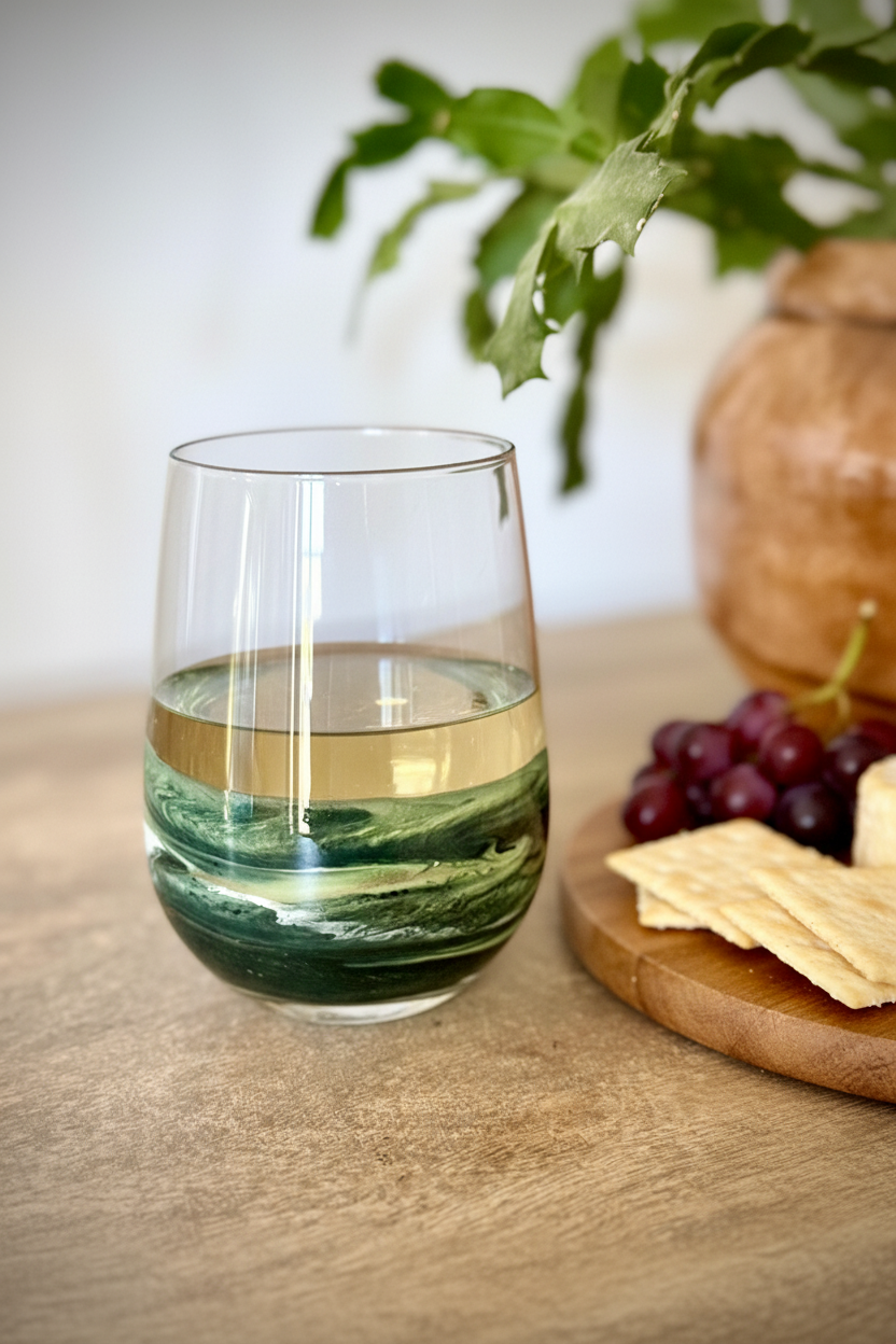 Green Resin Wine Glass - Single