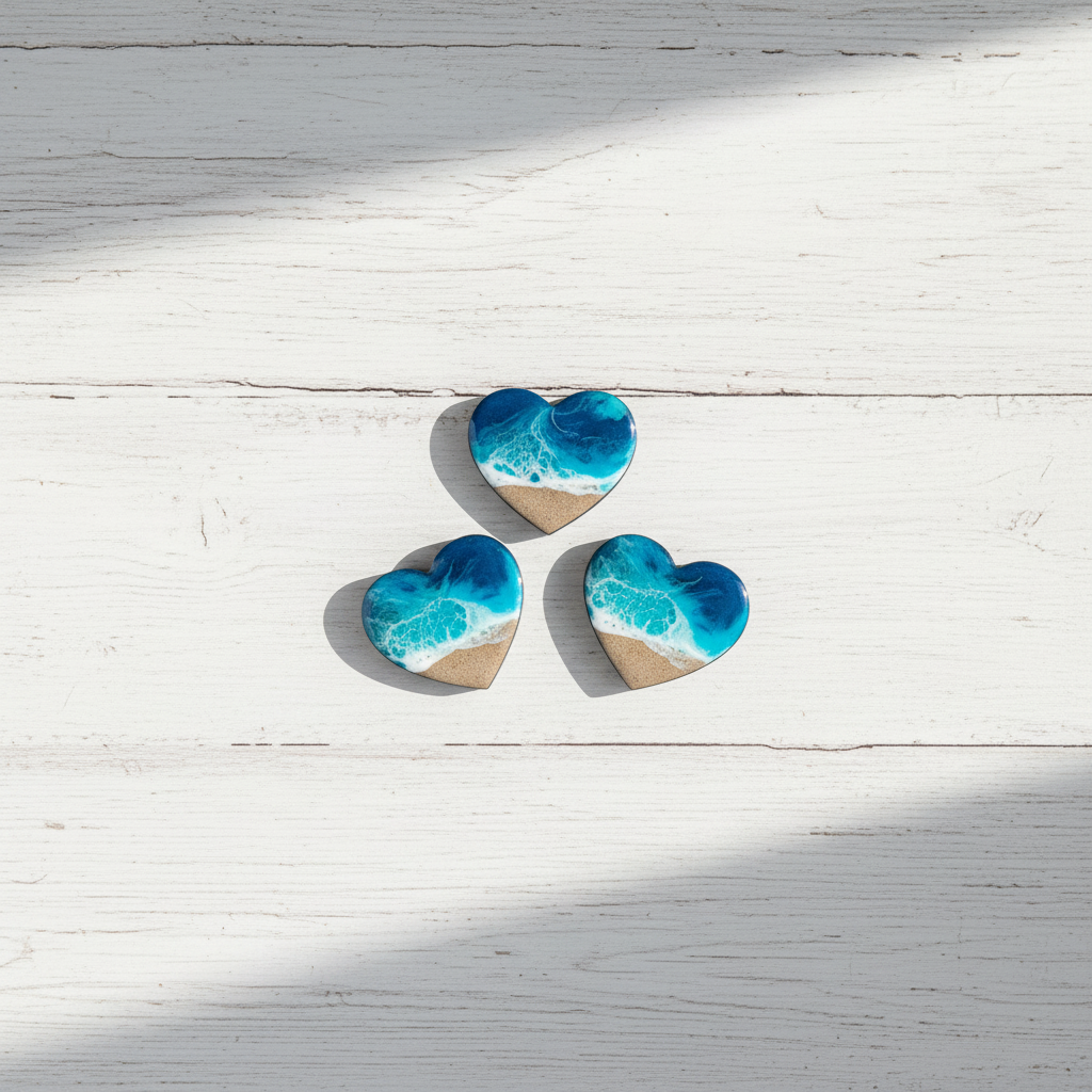 Heart Magnets Flat Lay