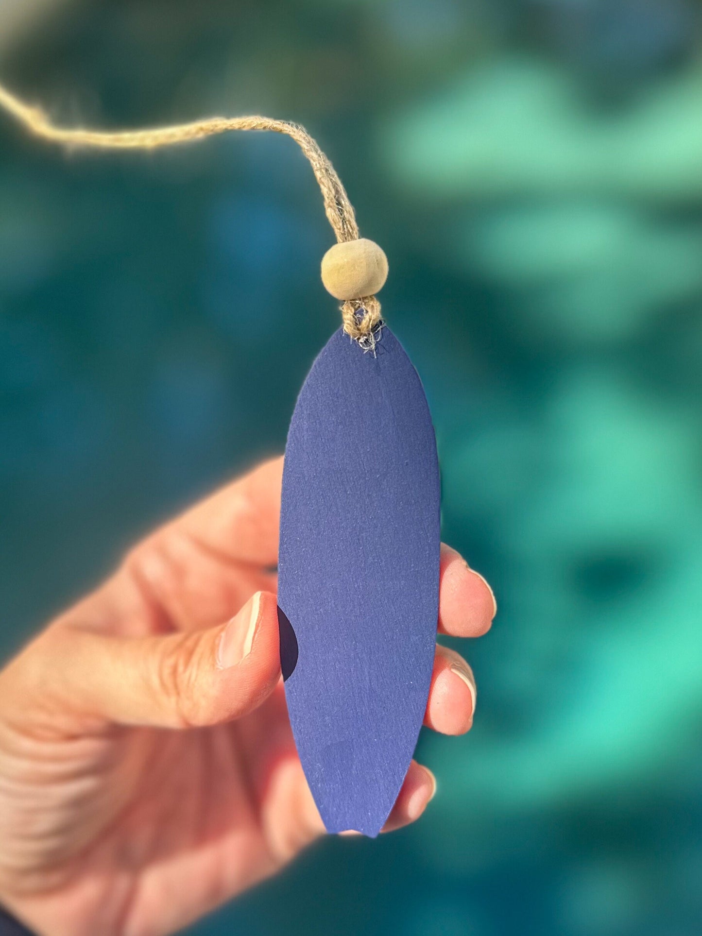 Ocean Resin Surfboard Ornament: Beach Wedding Favor